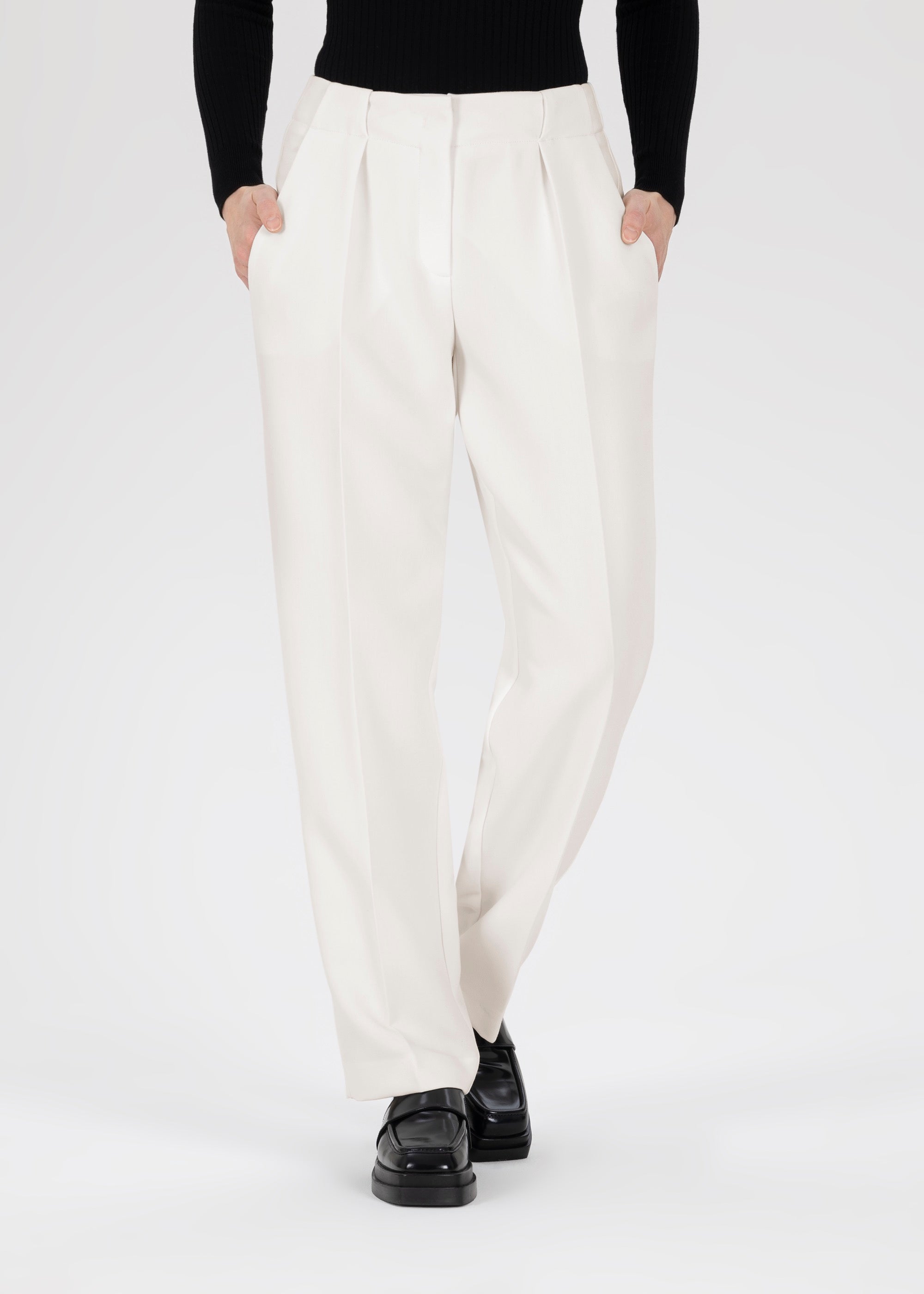 Stehmann Juls Relaxed Fit Hose winter-white 34