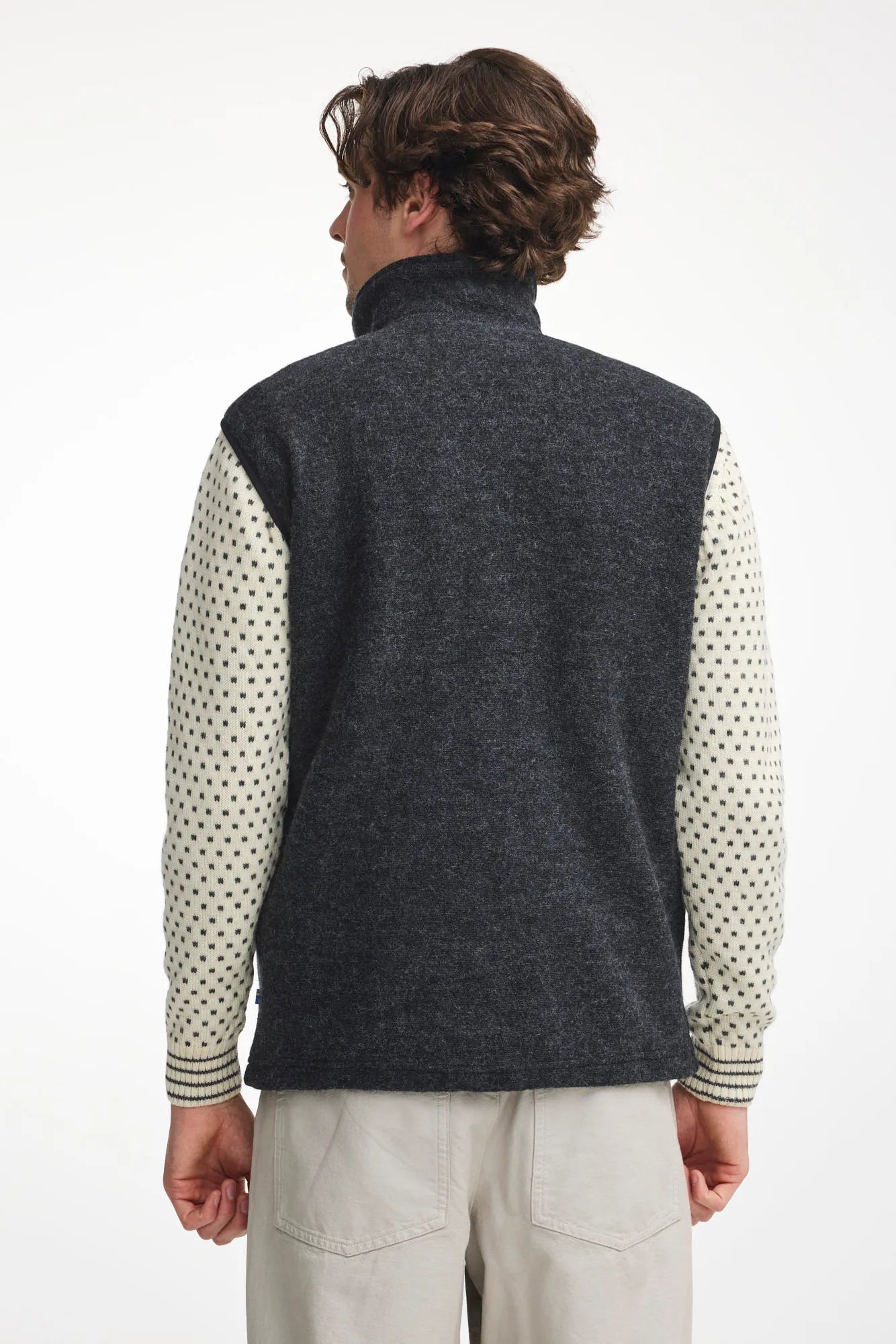 Ivanhoe Kurre Vest Wollweste Graphite Marl M Filzwolle