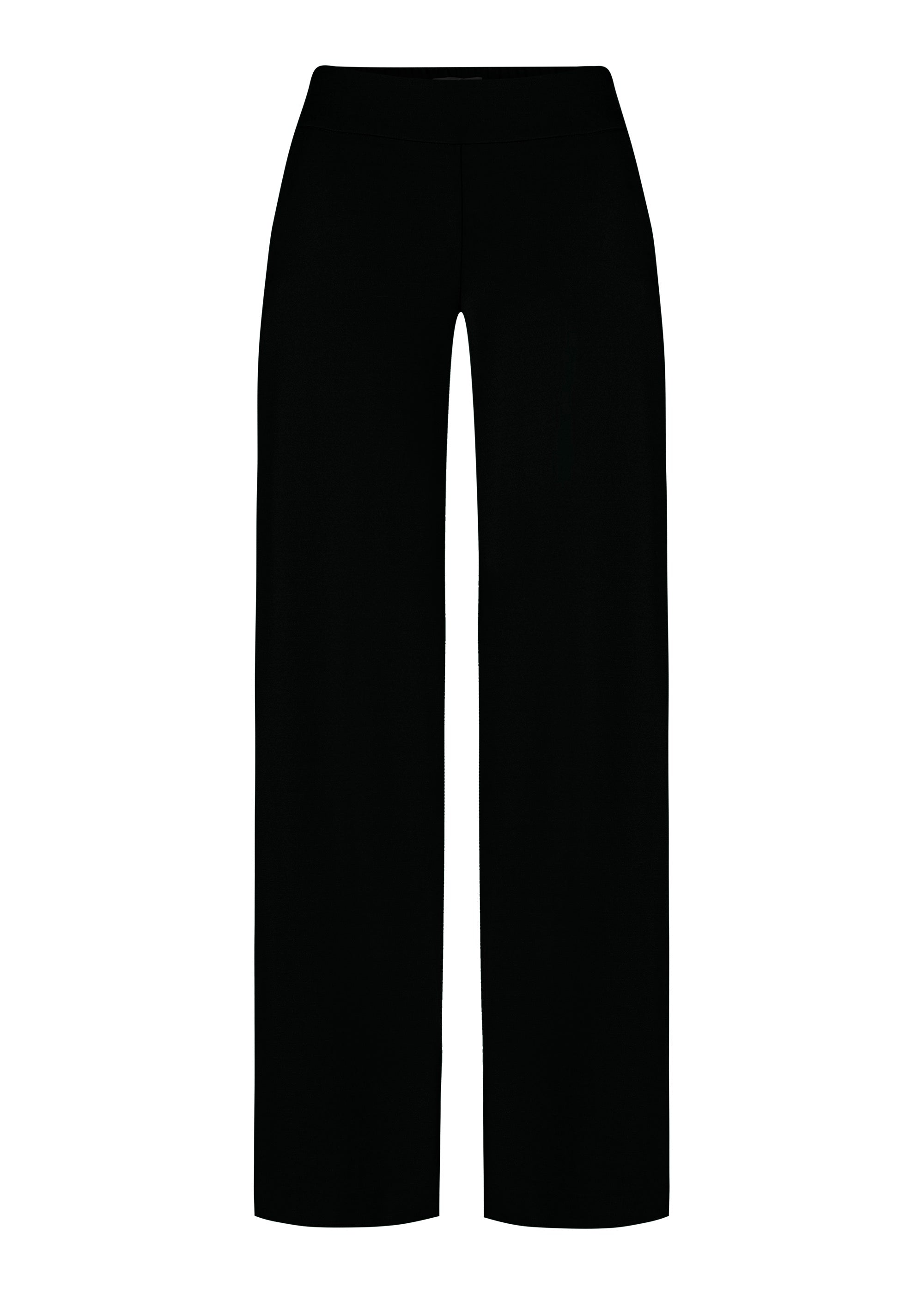 Stehmann Hamatit Sommerjersey Hose schwarz Wide-Leg 38