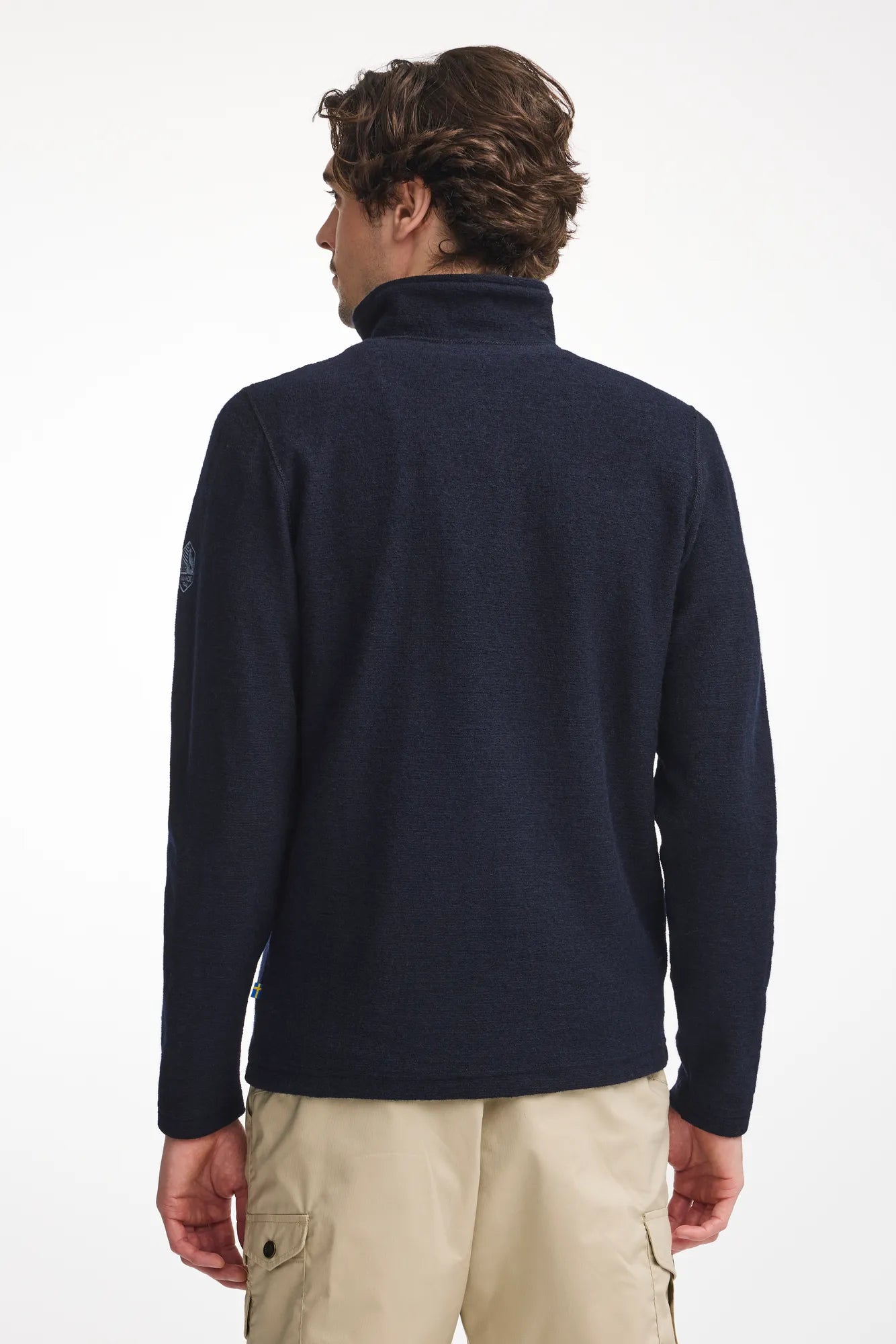 Ivanhoe Louie Full Zip Wollpullover Herren navy 98% Wolle