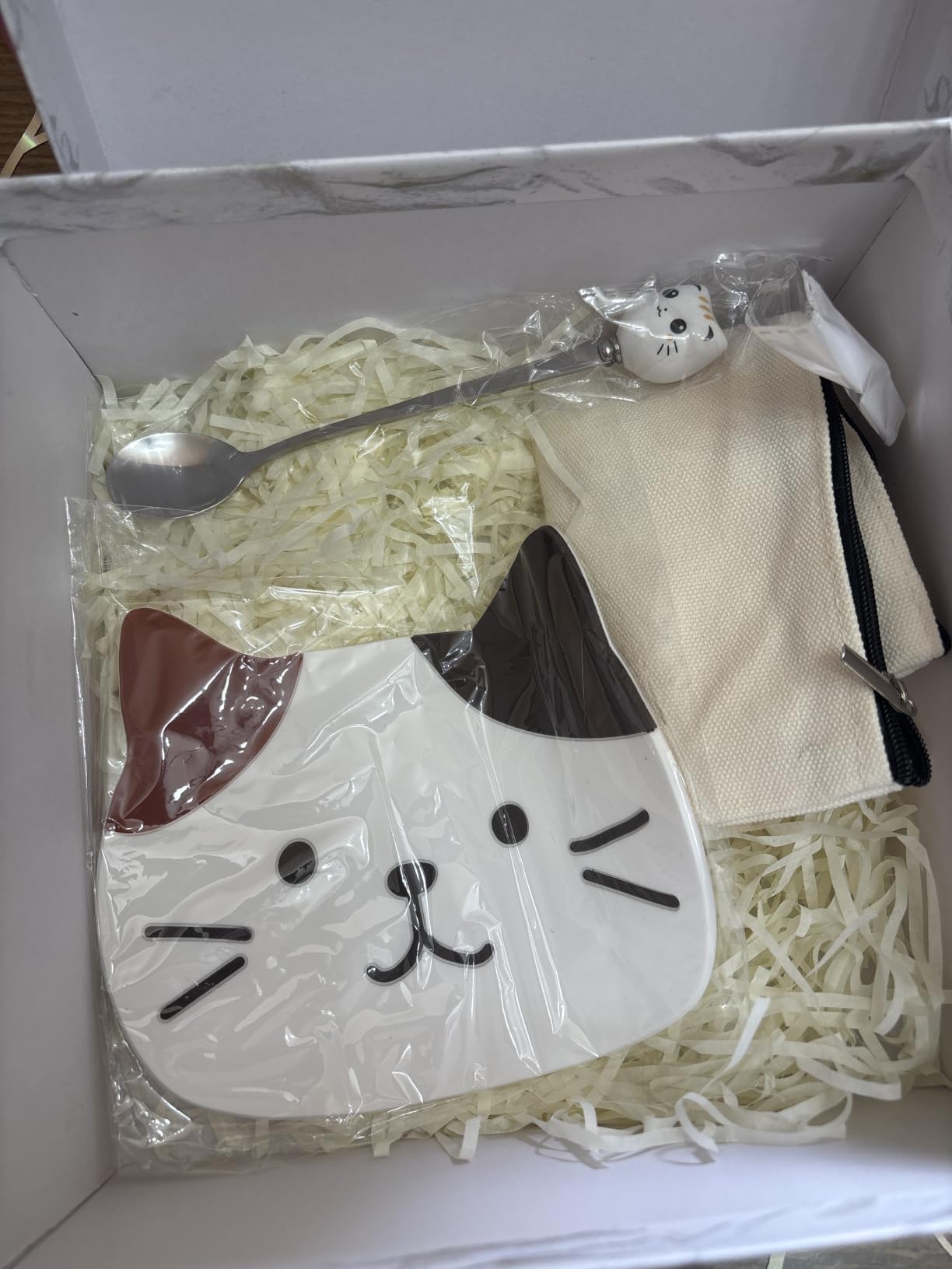 YYDSXK Katzen Tasse mit Deckel 400ml Geschenkset Keramik