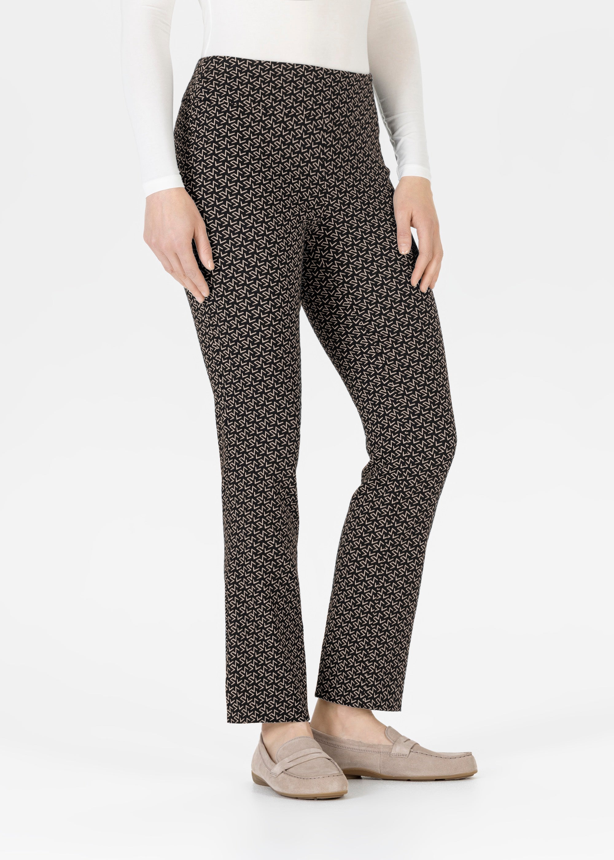 Stehmann Ina 7/8 Hose tiger Jacquard Bügelfalte