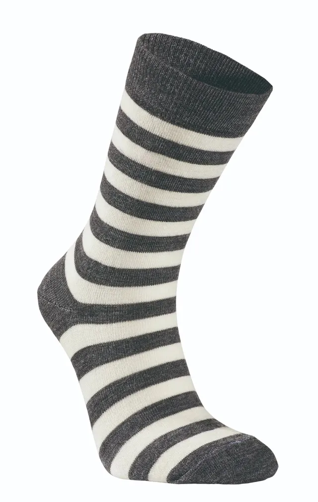 Ivanhoe Wool Sock Stripe Wollsocken Grey
