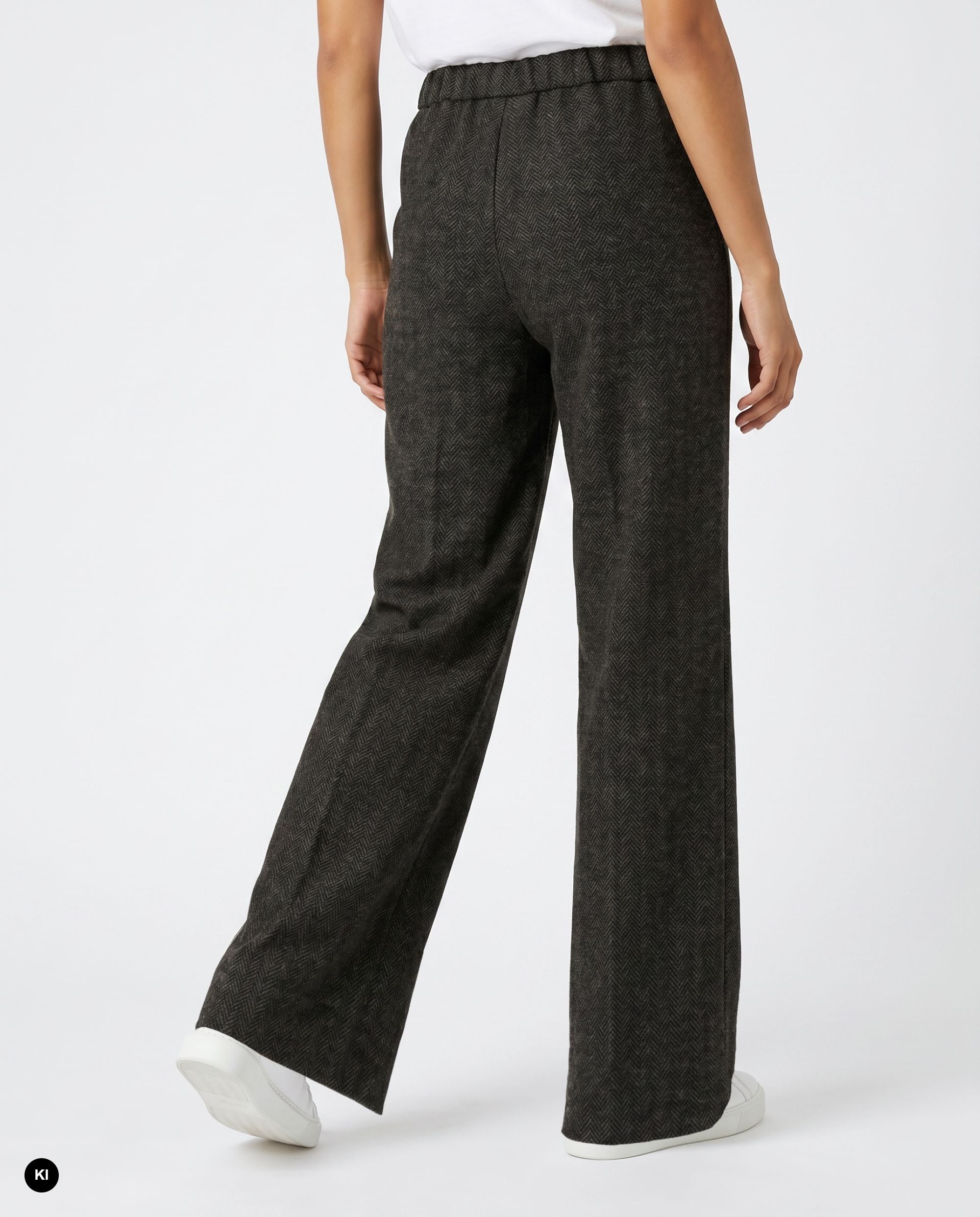 Stehmann Flanna Straight Fit Jerseyhose coffee bean Tweed