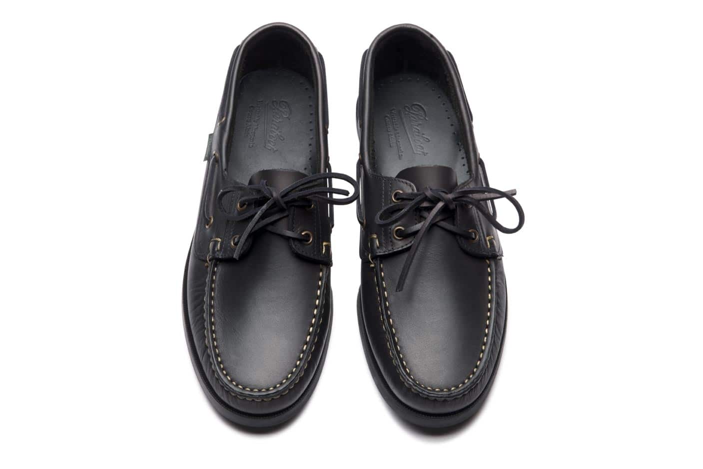 Paraboot Barth Bootsschuh Glattleder Schwarz Marine