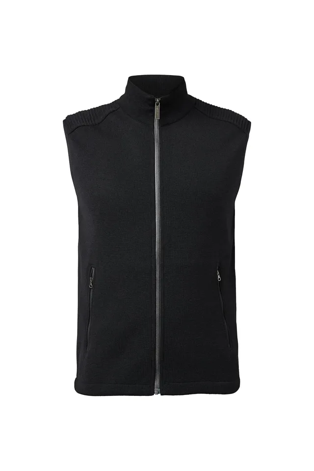 Ivanhoe Ralf Vest Wollweste Herren Black Merino 100%