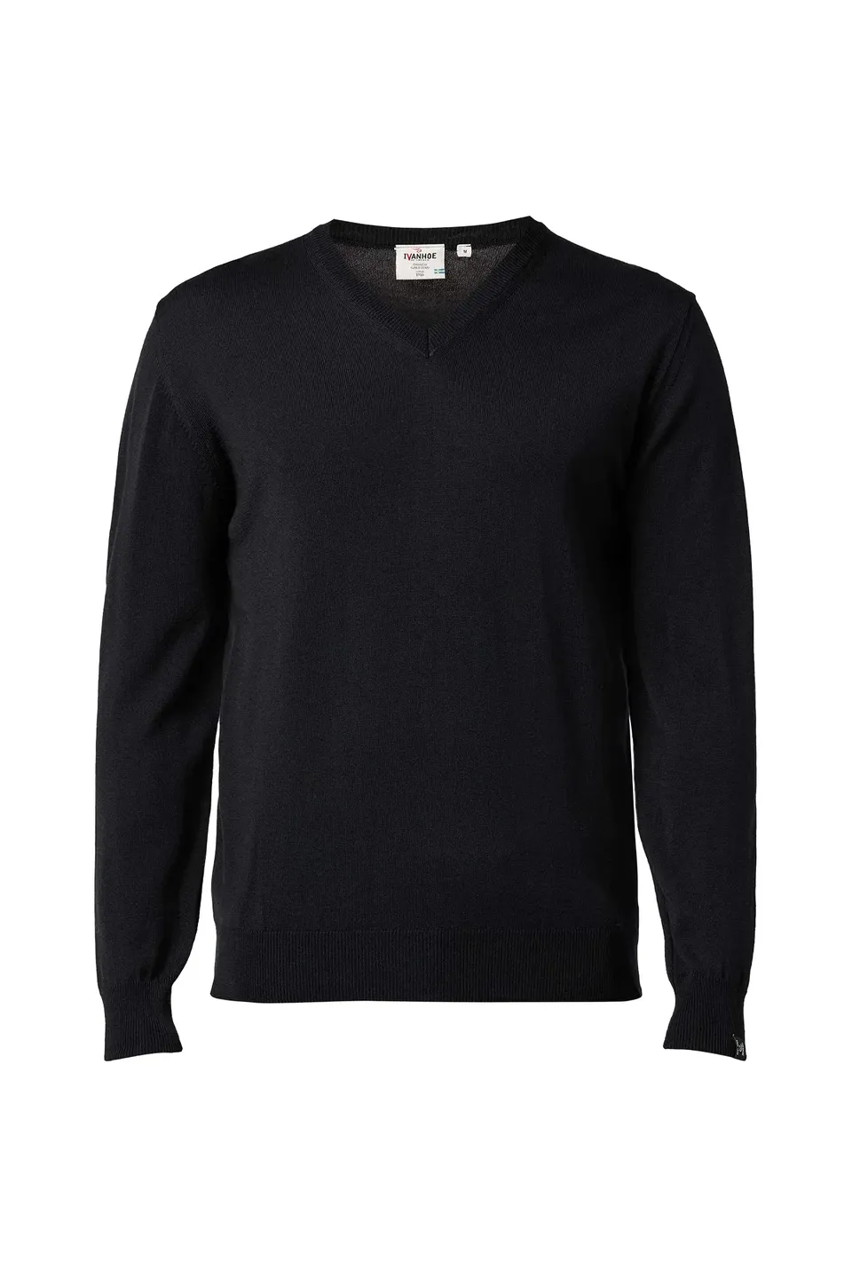 Ivanhoe Merino V-Neck Male Merinopullover Herren Black