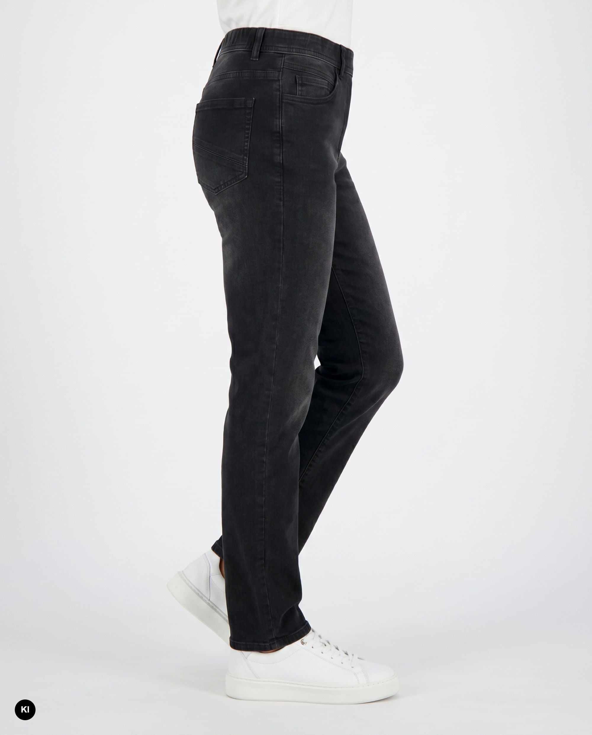 Stehmann Melli Relaxed Fit Jeans Powerstretch caviar black