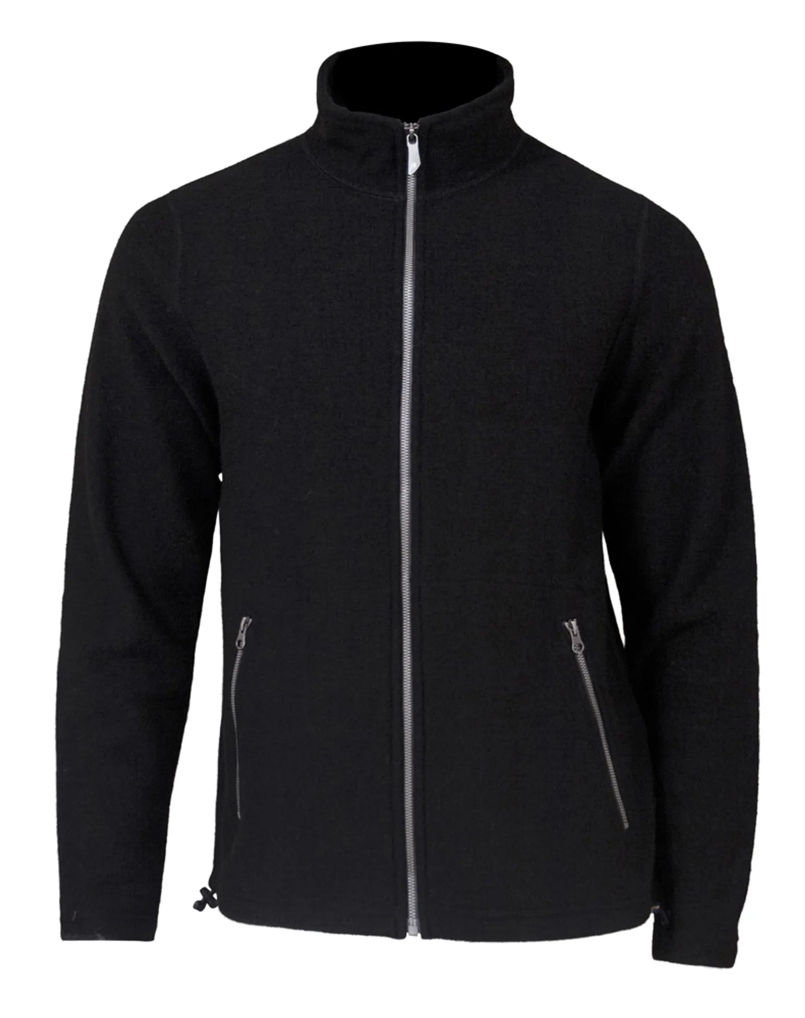 Ivanhoe Ziptröjor Bruno Full Zip Wolljacke Schwarz Wolle Tencel
