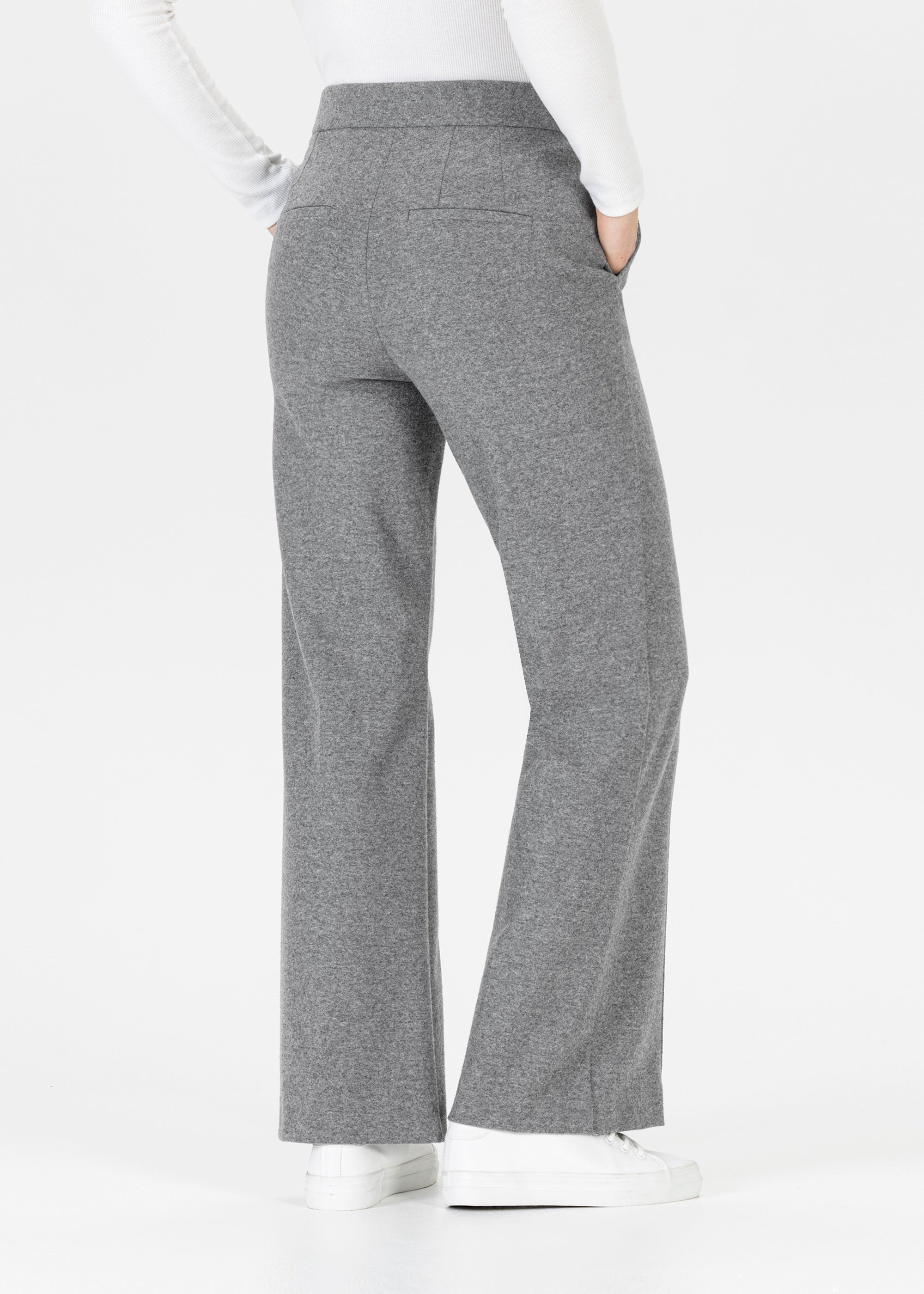 Stehmann Hellena Hose grau melange Flanell-Jersey