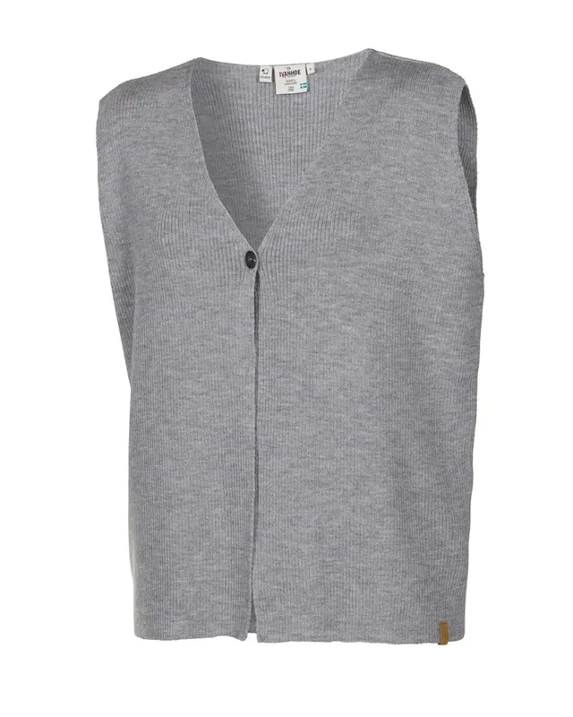 Ivanhoe GY Ryda Poncho-Vest Weste Grey Marl S Merino