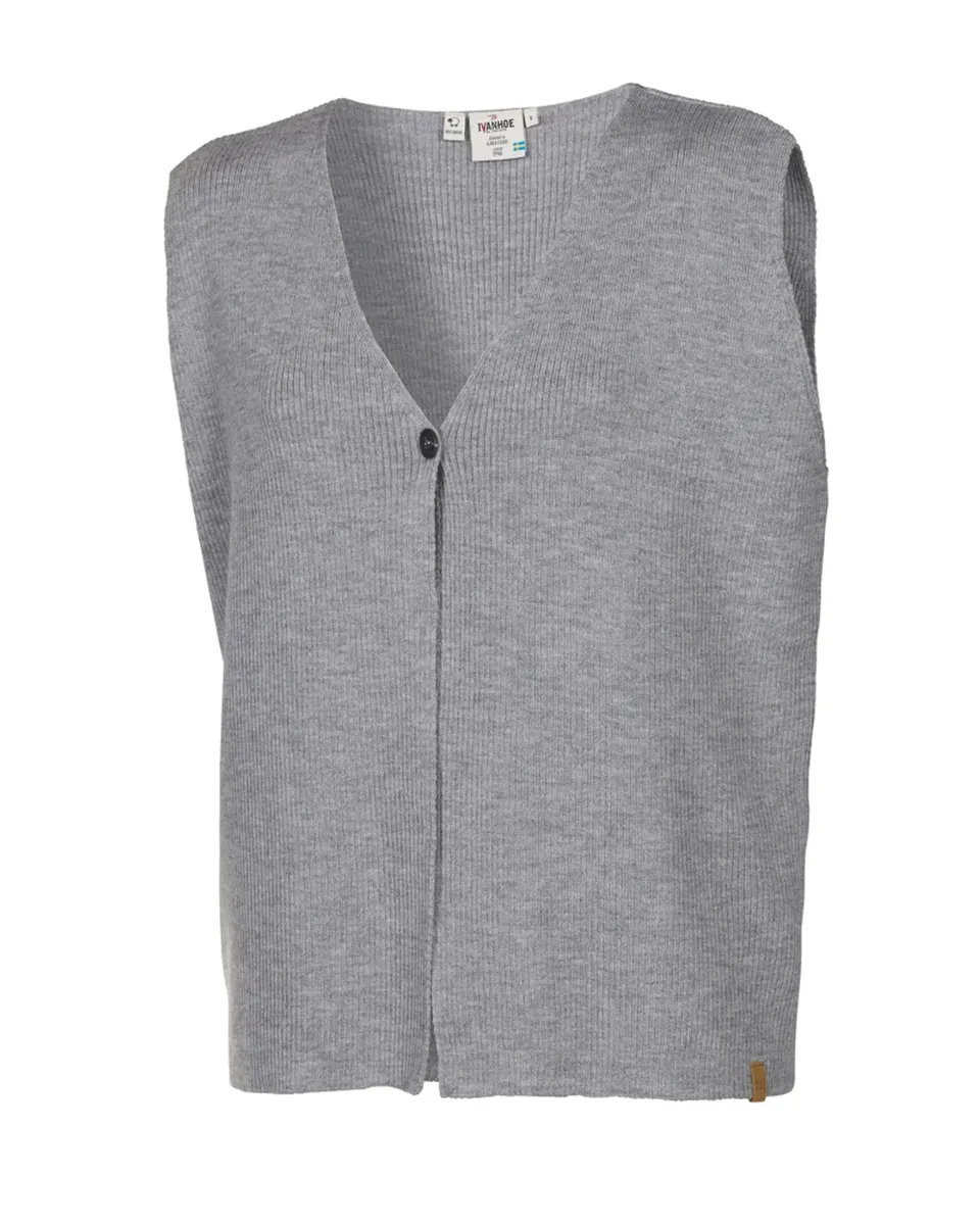Ivanhoe GY Ryda Poncho-Vest Weste Grey Marl S Merino