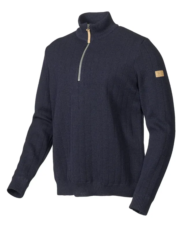 Ivanhoe Hugo Half Zip Windbreaker Herren navy 100% Wolle