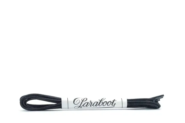 Paraboot Lacets Fins Cirés Schnürsenkel Schwarz Gewachst