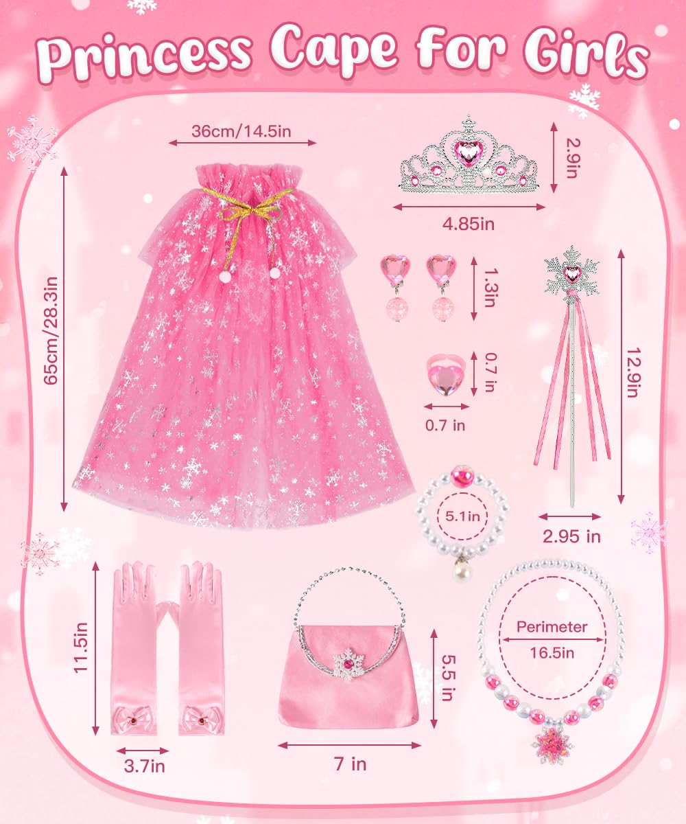 YYDSXK Prinzessin Kostüm Mädchen Rosa 12-tlg
