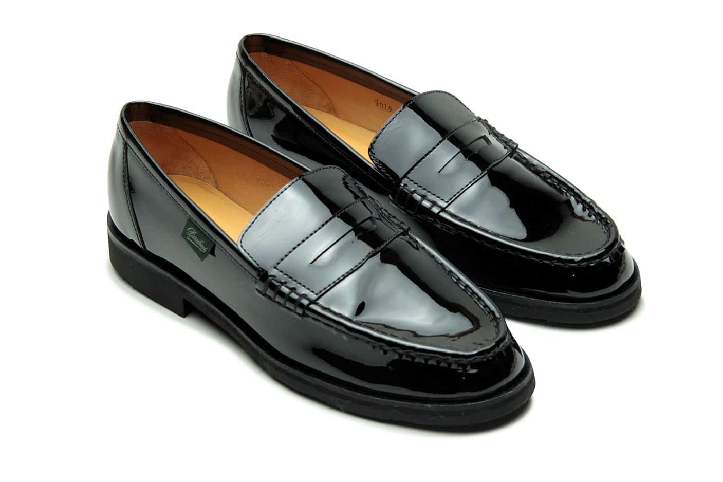 Paraboot Vignony Chasse Derby Noire Vernis Lackleder