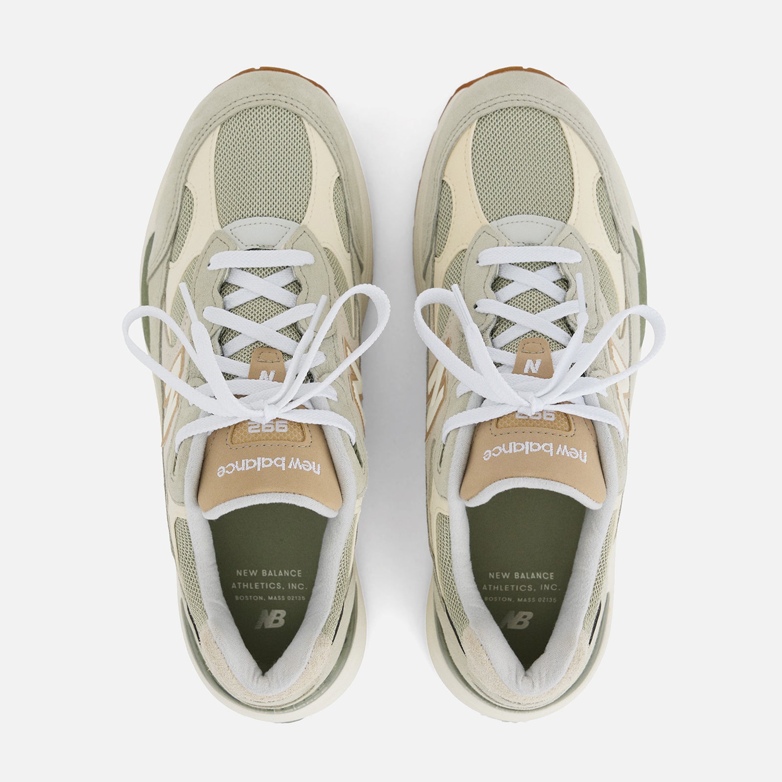 New Balance 992 Made in USA Sneaker Olivine Cashew Mesh