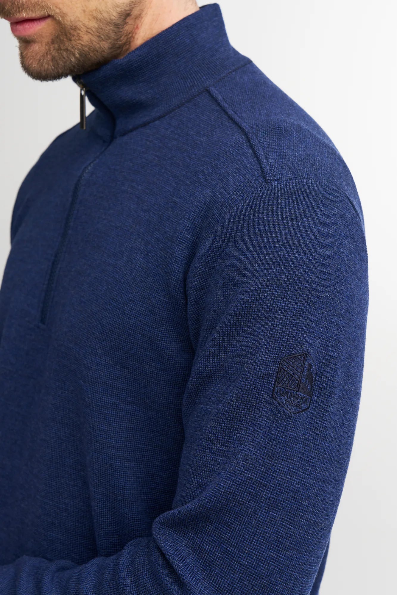 Ivanhoe Ziptröjor Ruben Half Zip Merinopullover Grey