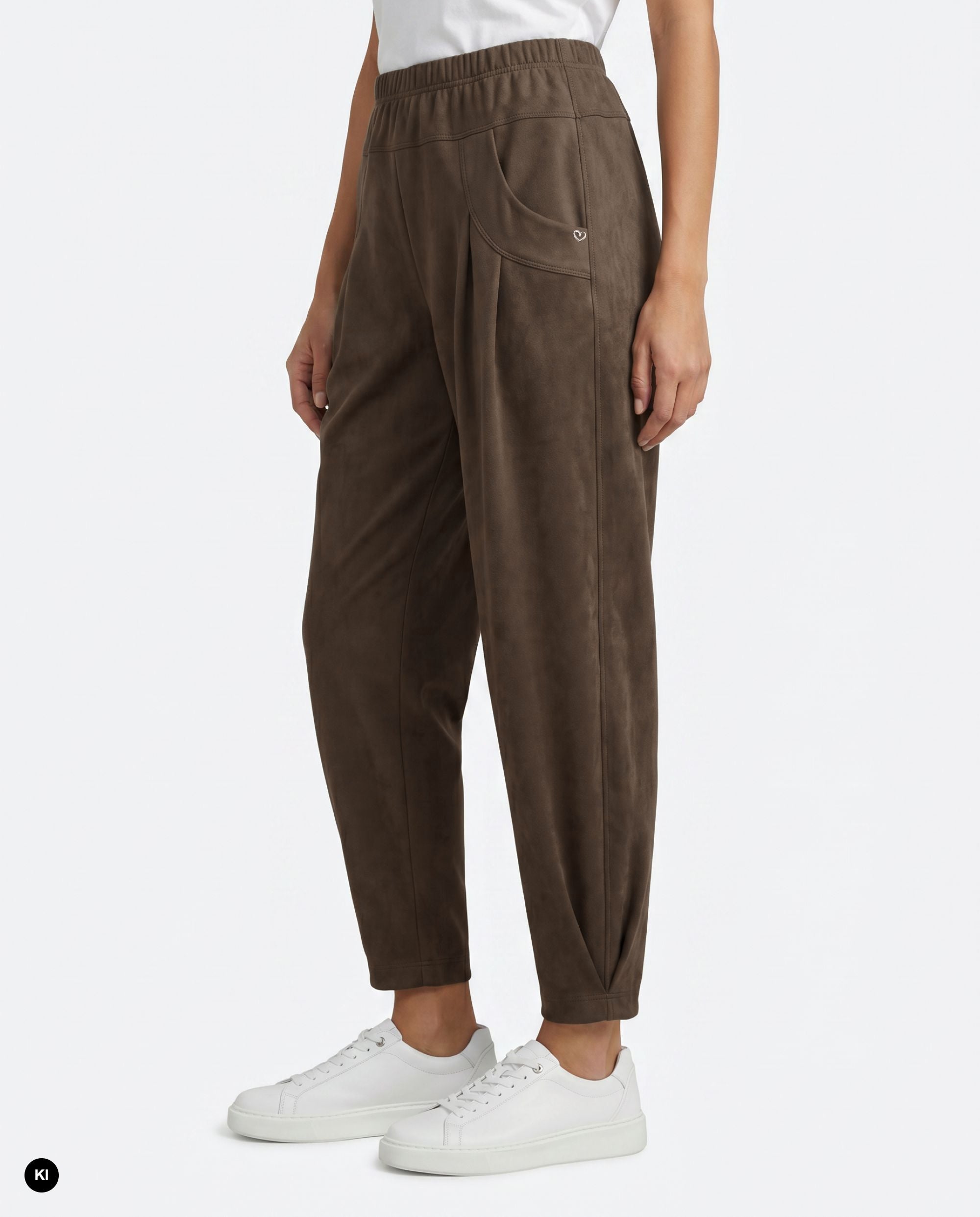 Stehmann Rachell 6/8-Hose dark brown Suede vegan