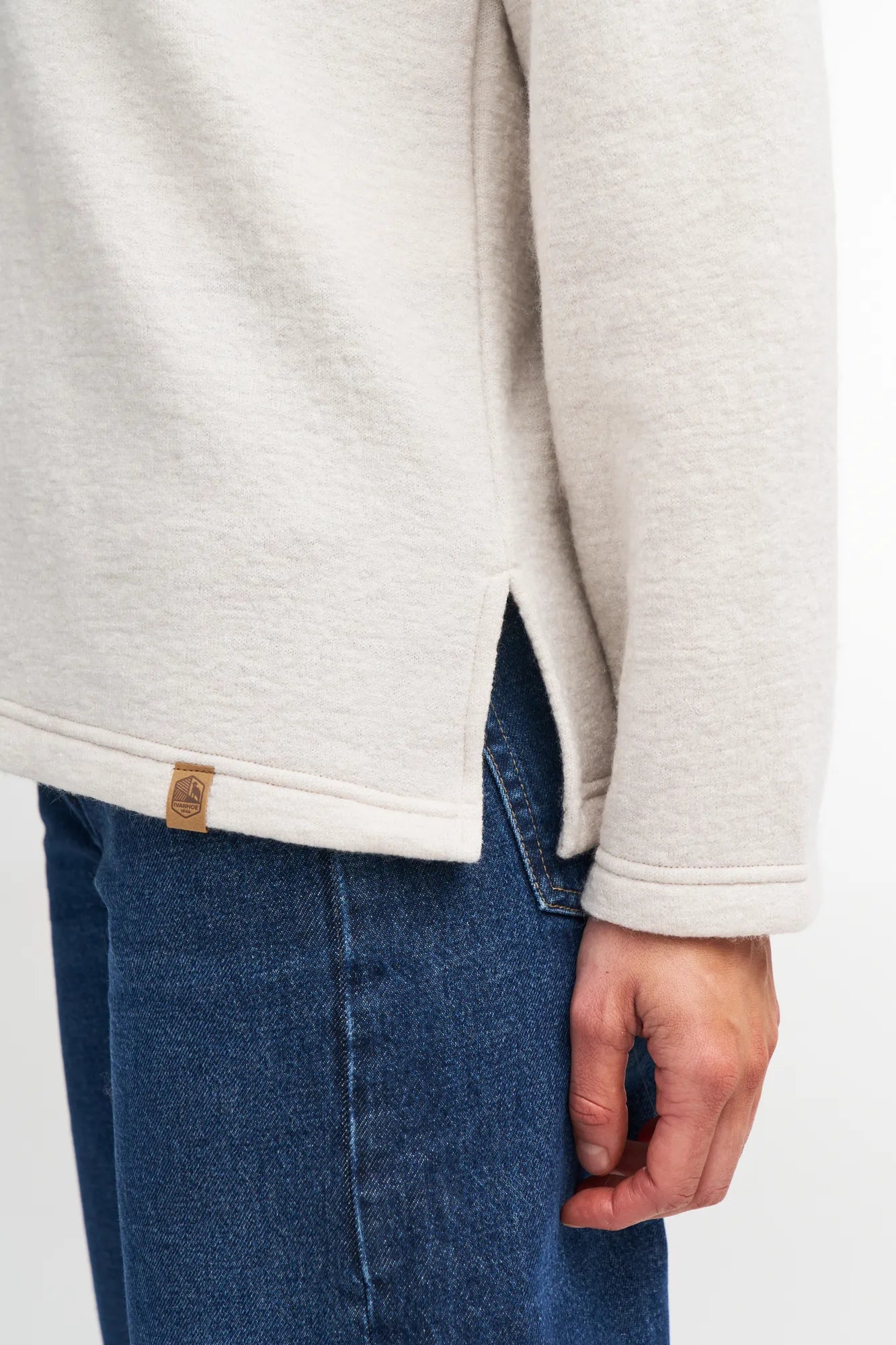Ivanhoe GY Bystad Solid Wollpullover Navy 60% Wolle