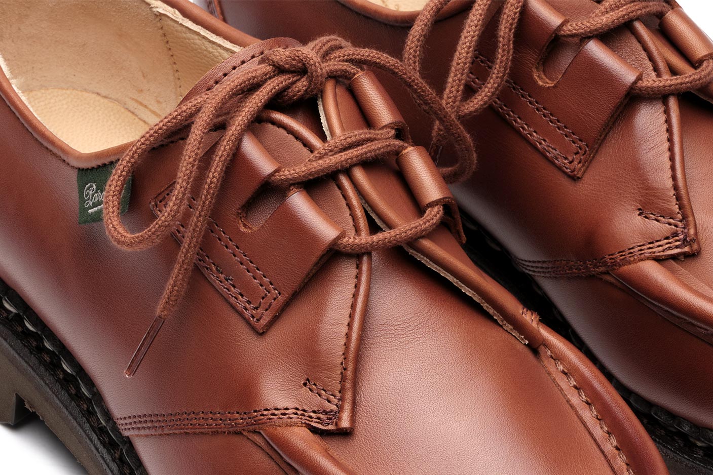 Paraboot Beaubourg Griff Derbies Fauve Glattleder