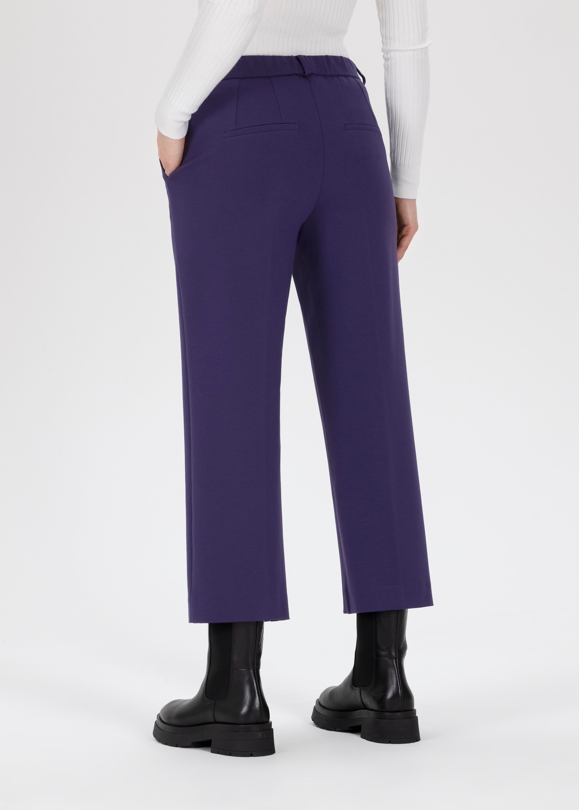 Stehmann Fenja Culotte Jersey dark violet Bügelfalte