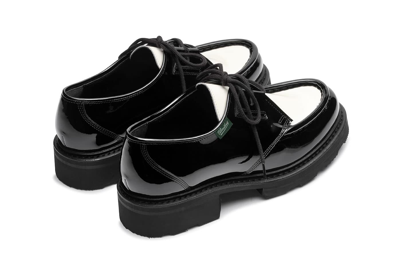 Paraboot Beaubourg Phoenix Derbies Schwarz Lack Creme