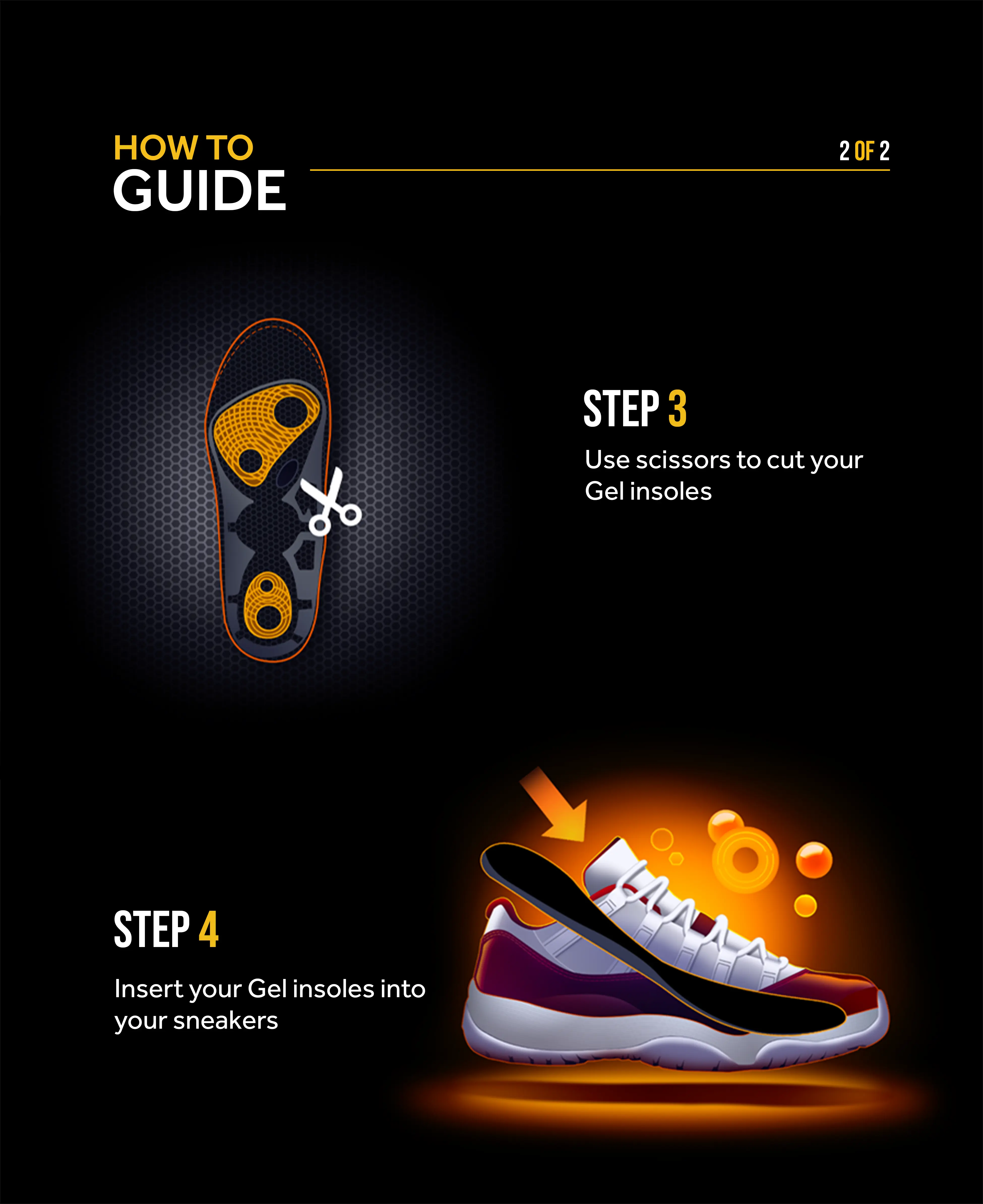 Crep Protect Insoles Gel Einlegesohlen EU 42,5-44 mit Dämpfung