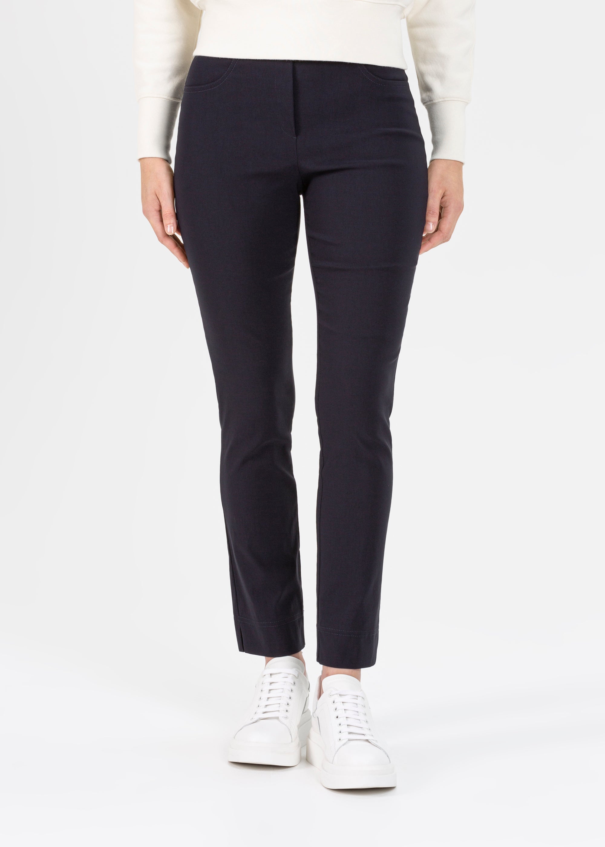 Stehmann Slim Fit Loli Stretchhose marine Knöchellang