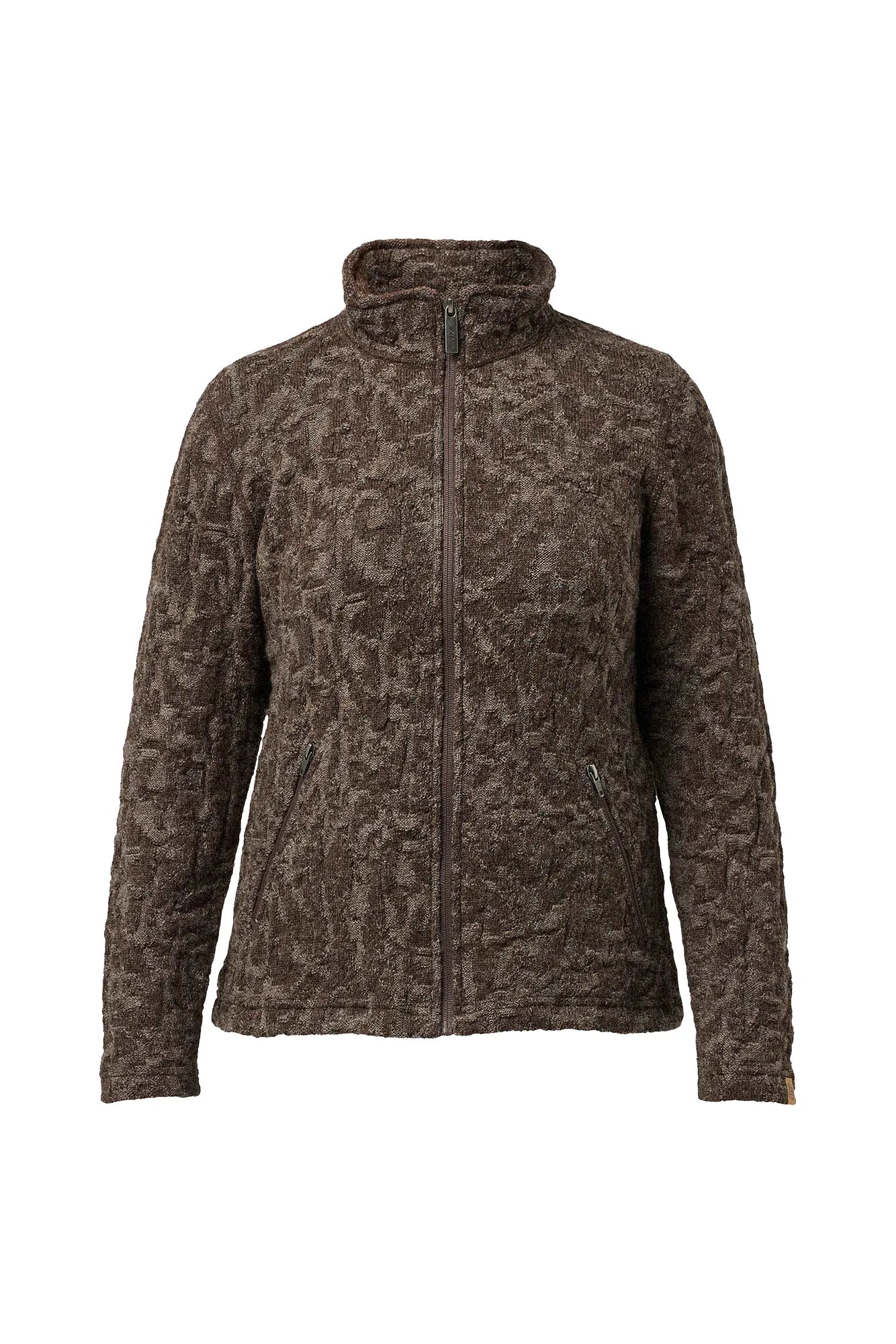 Ivanhoe Tuva Jacquard Wolljacke Chocolate Damen 38