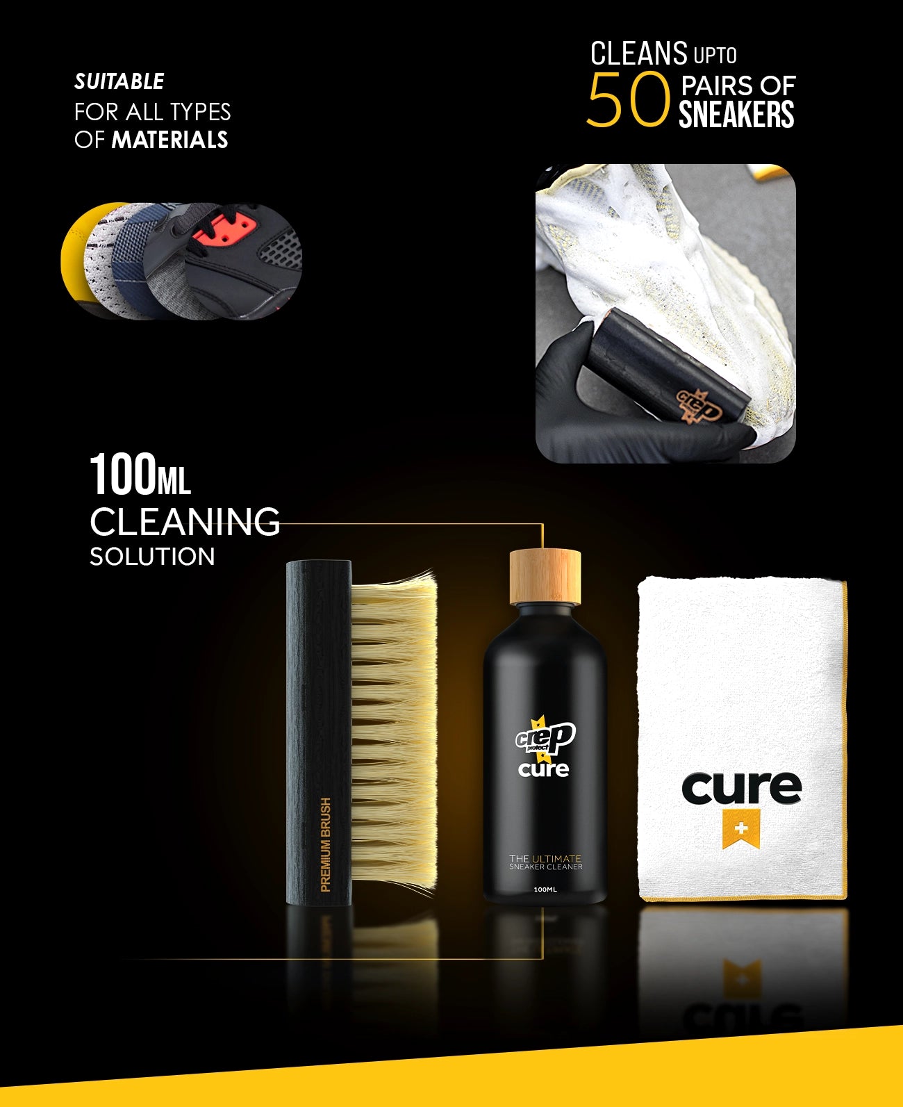 Crep Protect Box Pack Sneaker Set mit Bürste und Tüchern