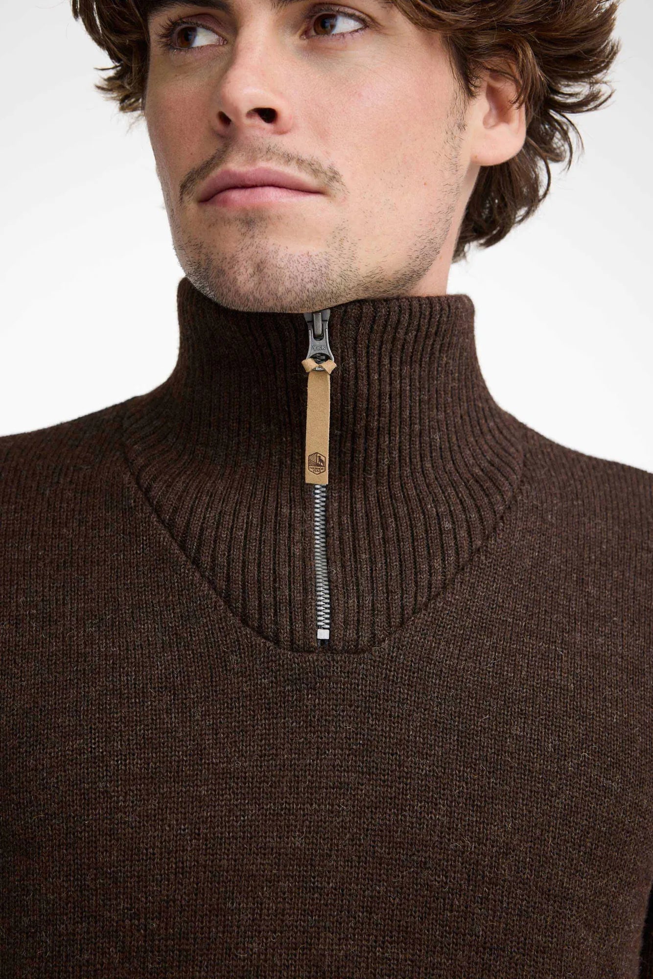 Ivanhoe NLS Elm Halbzip Ulltröja Coffee Bean L