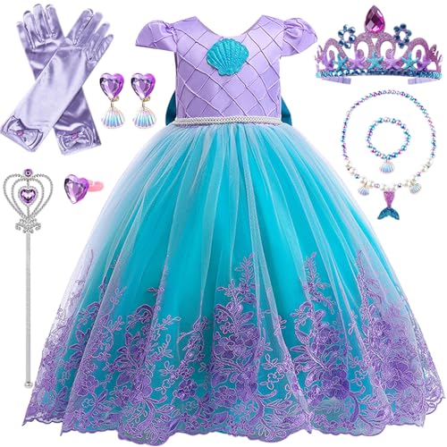 YYDSXK Meerjungfrau Prinzessin Kleid Gröβe 120 Set