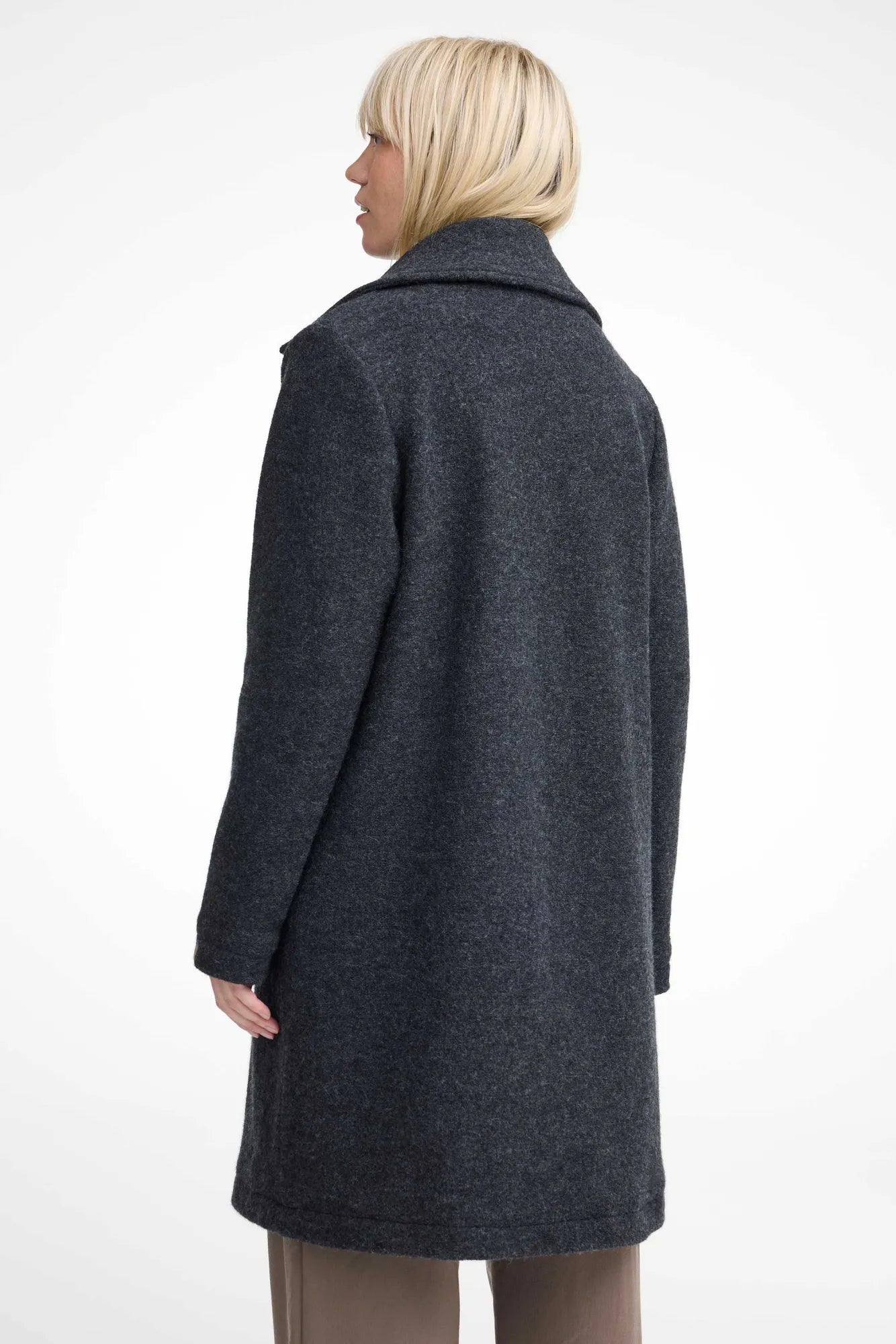 Ivanhoe Aplared Mantel Damen 36 Graphite Marl Filzwolle