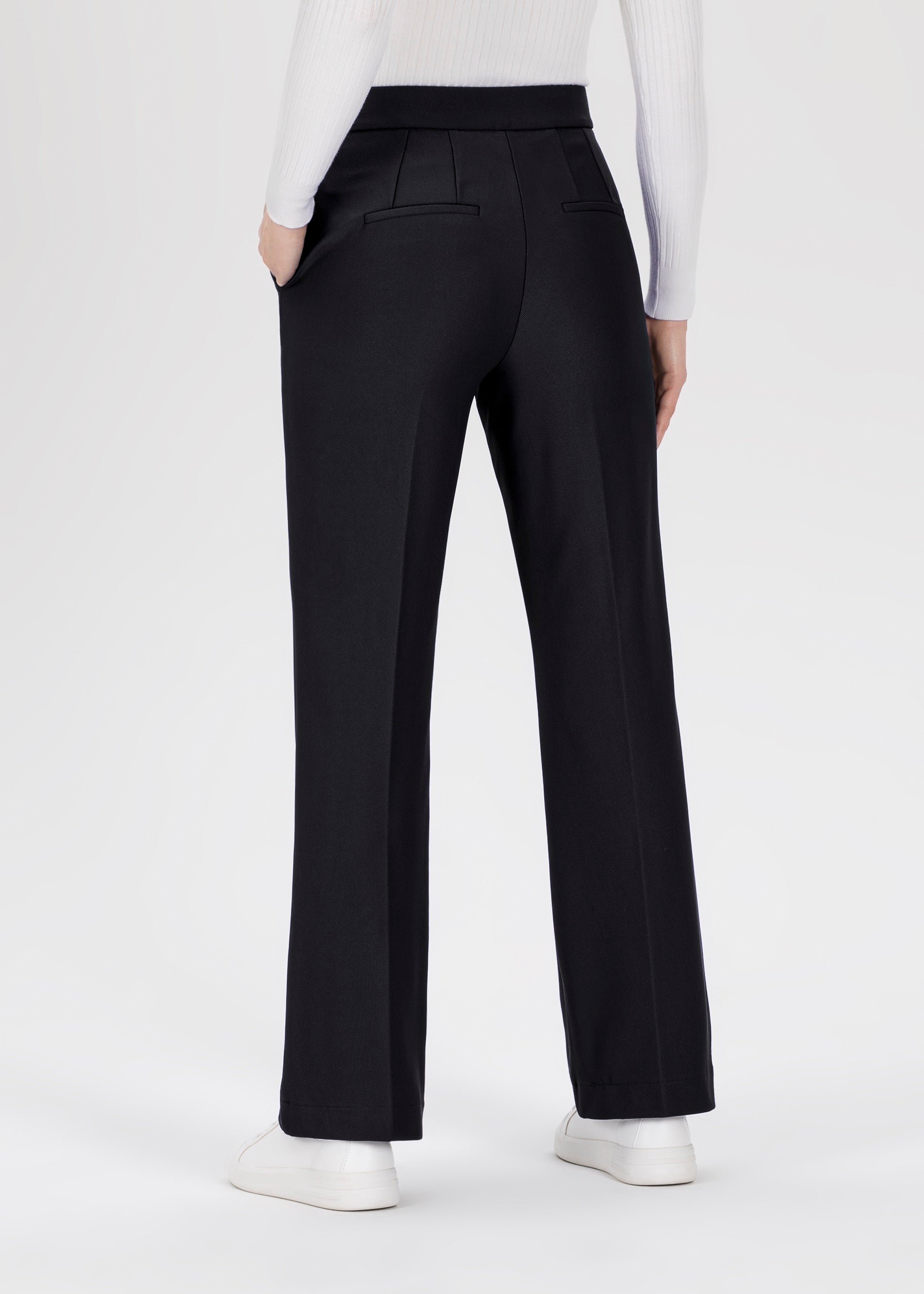 Stehmann Hellena Hose Relaxed Fit schwarz Rib-Jersey