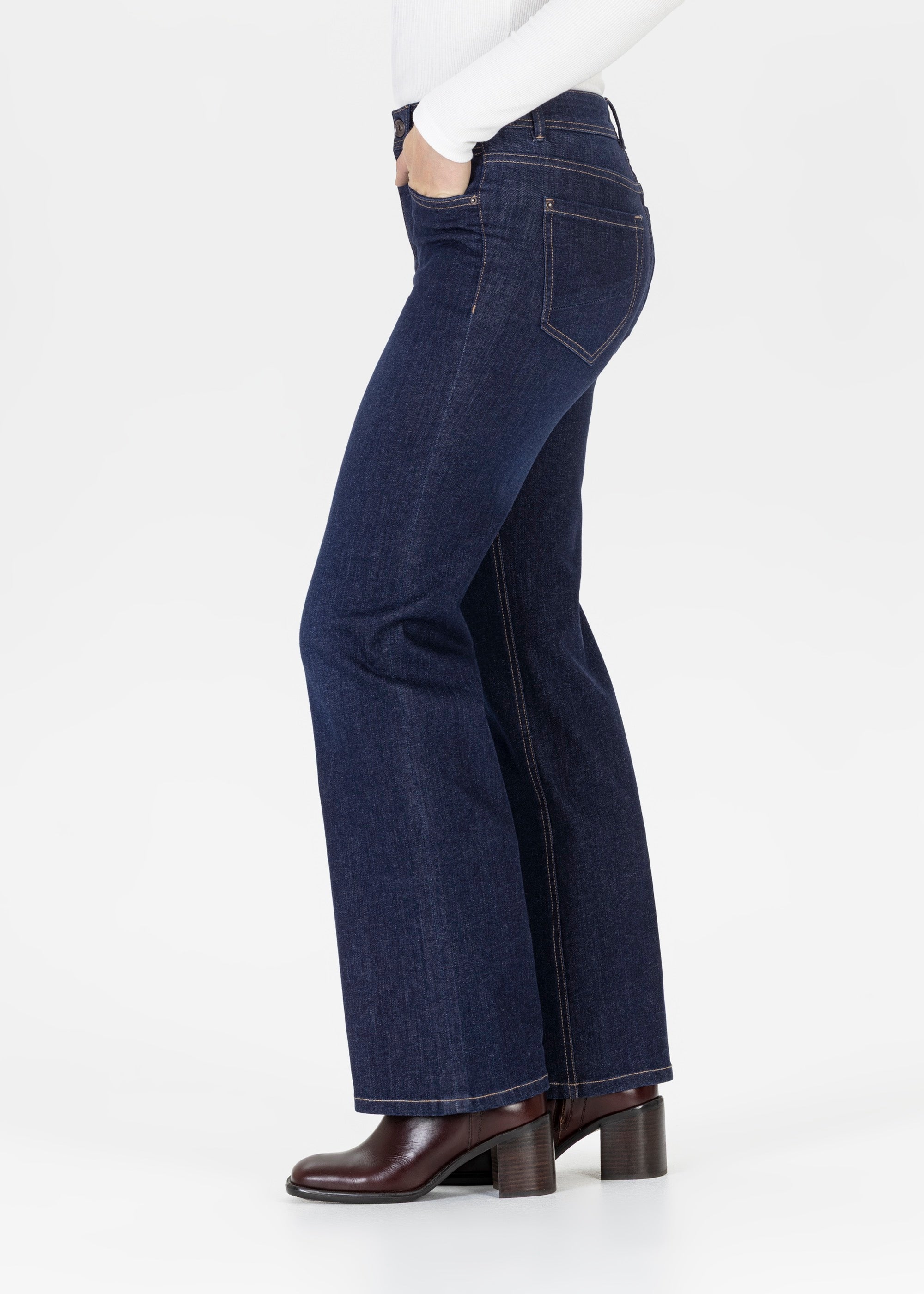 Stehmann Relaxed Fit Mellina Flared Jeans dark eclipse