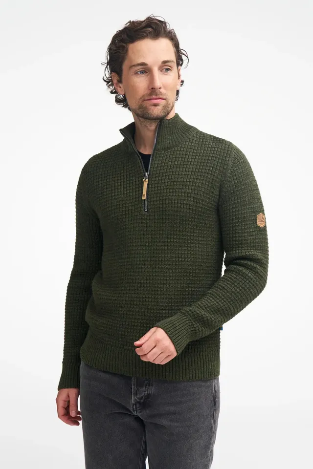 Ivanhoe Moritz Half Zip Wollpullover Loden Green S