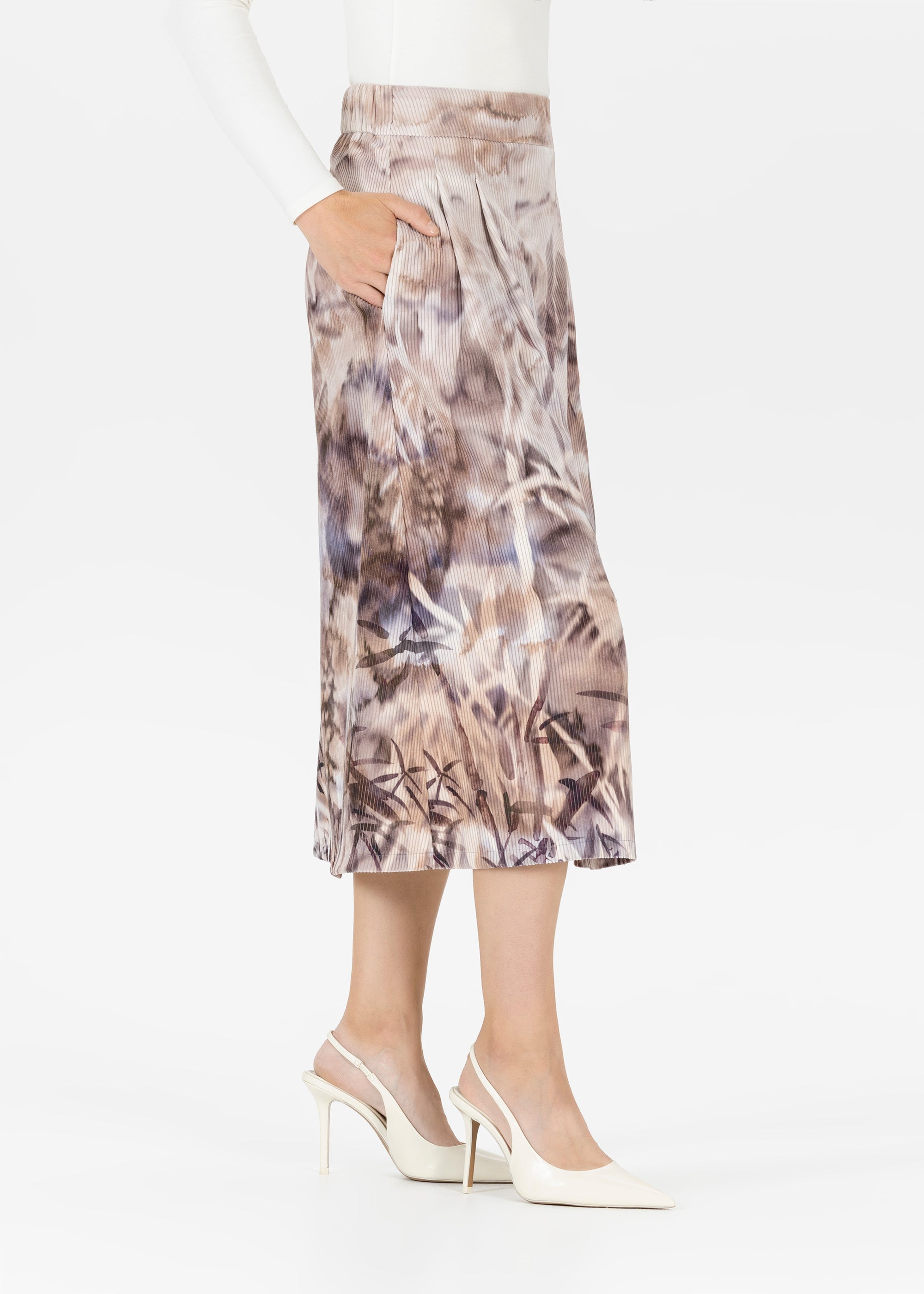Stehmann Nadine Midi-Rock multicolor Cord mit Taschen