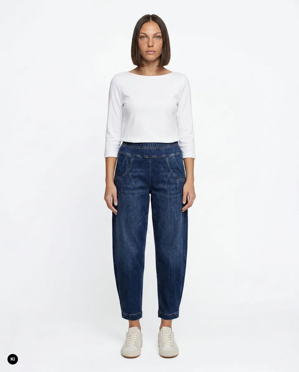 Stehmann Rachell O-Shape Hose fjord navy 7/8 Denim