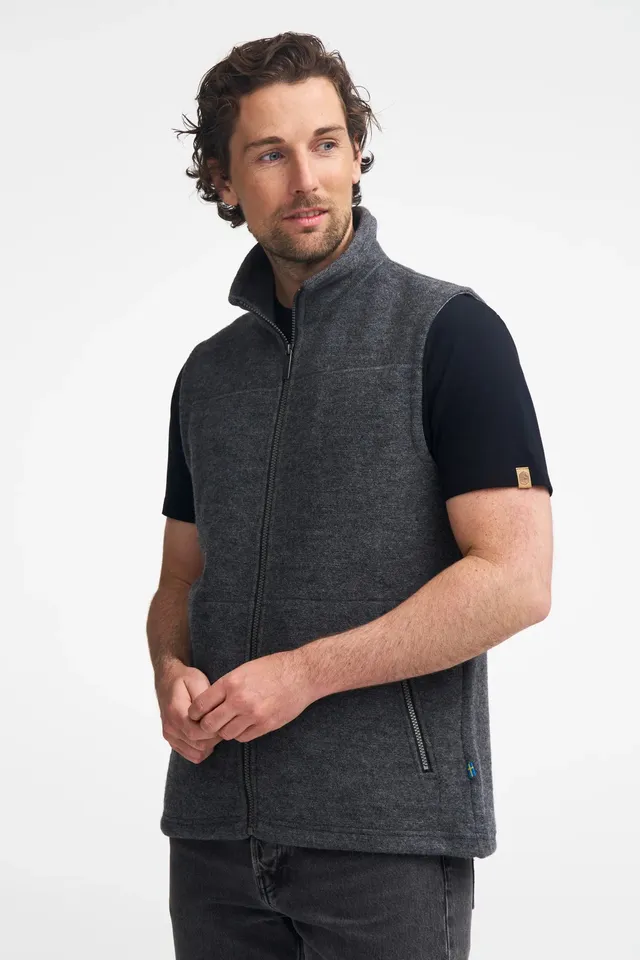 Ivanhoe Dante Vest Weste Grau 100% Filzwolle