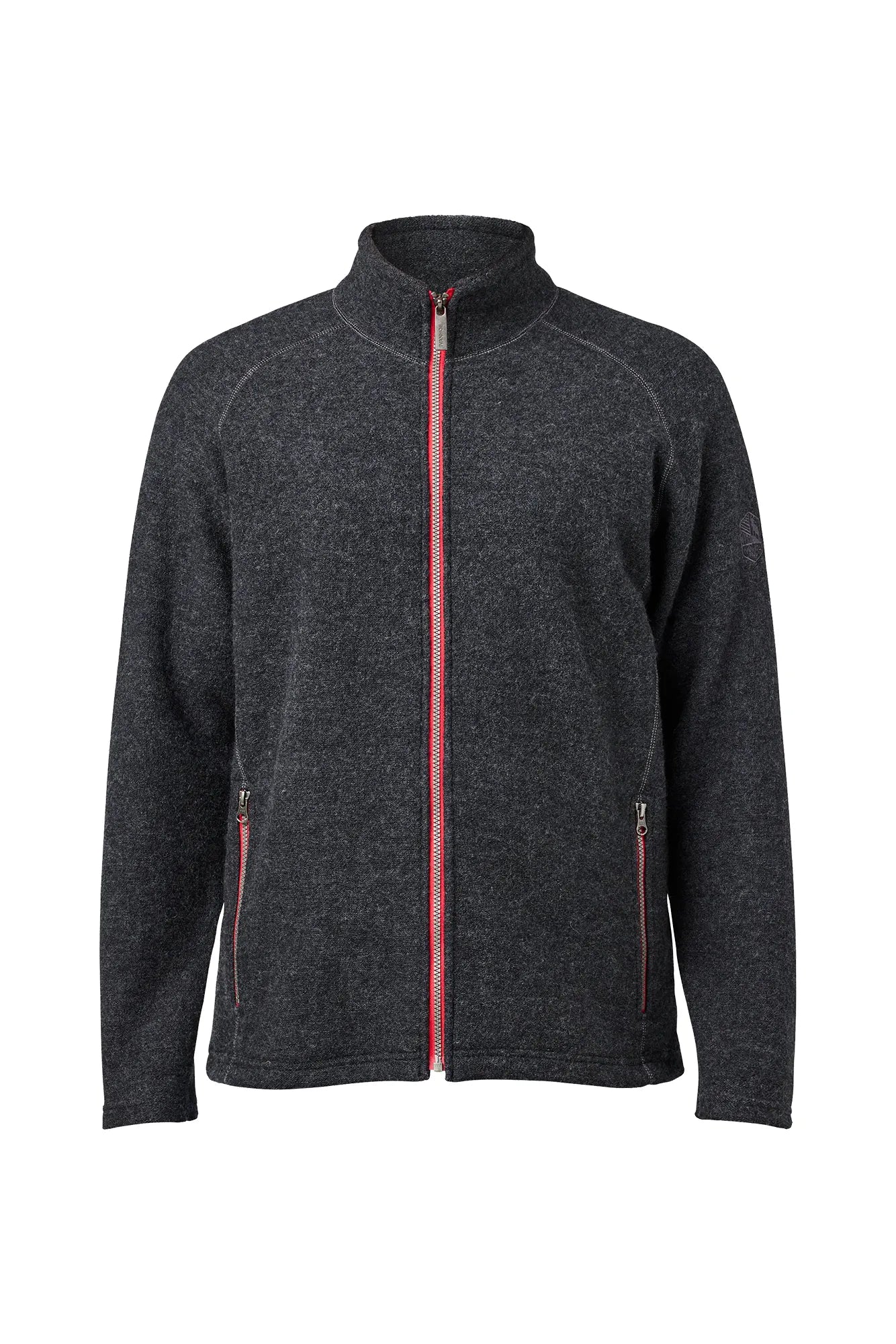 Ivanhoe Danny Full Zip Wolljacke Graphite Marl 100% Filz