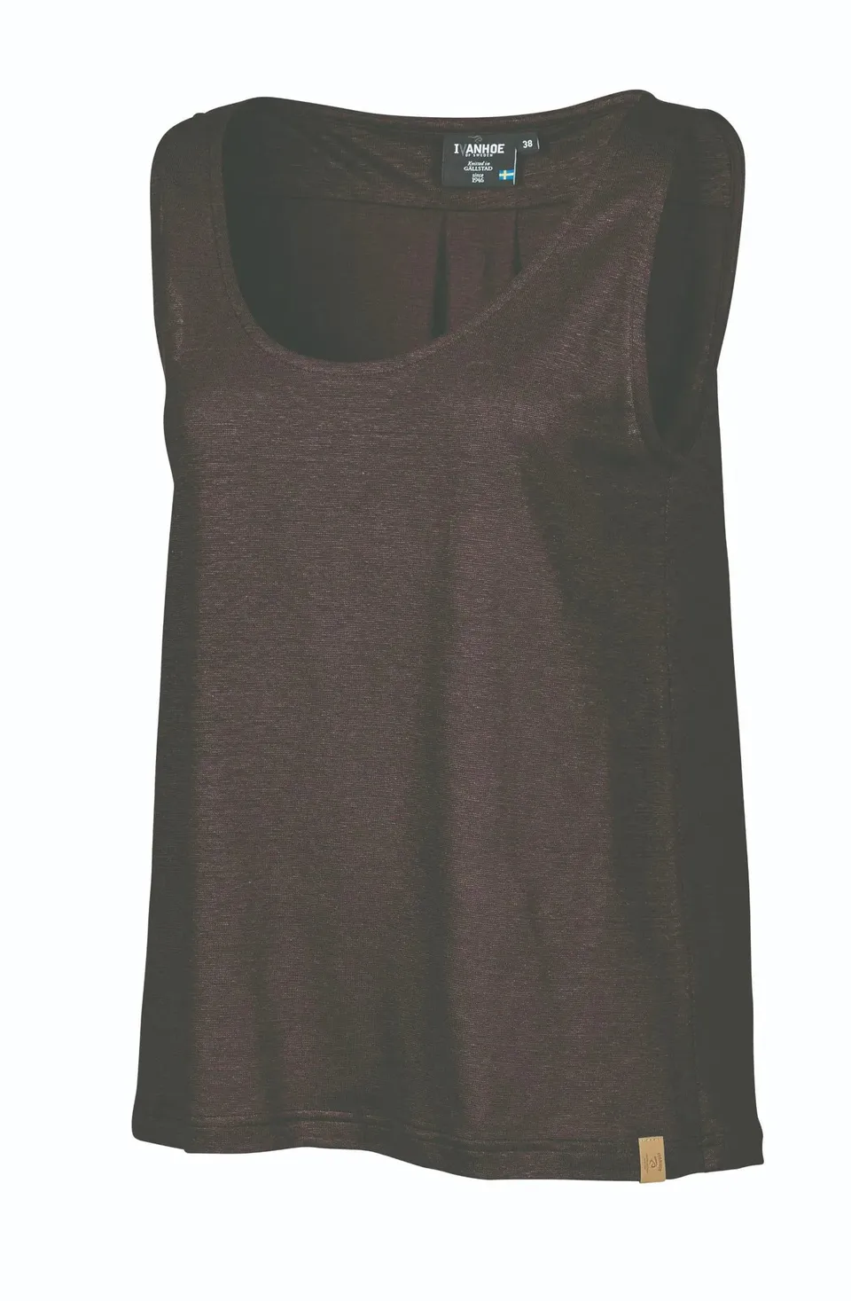 Ivanhoe T-shirt GY Jilly Leinentop 38 Java Träger 100% Leinen