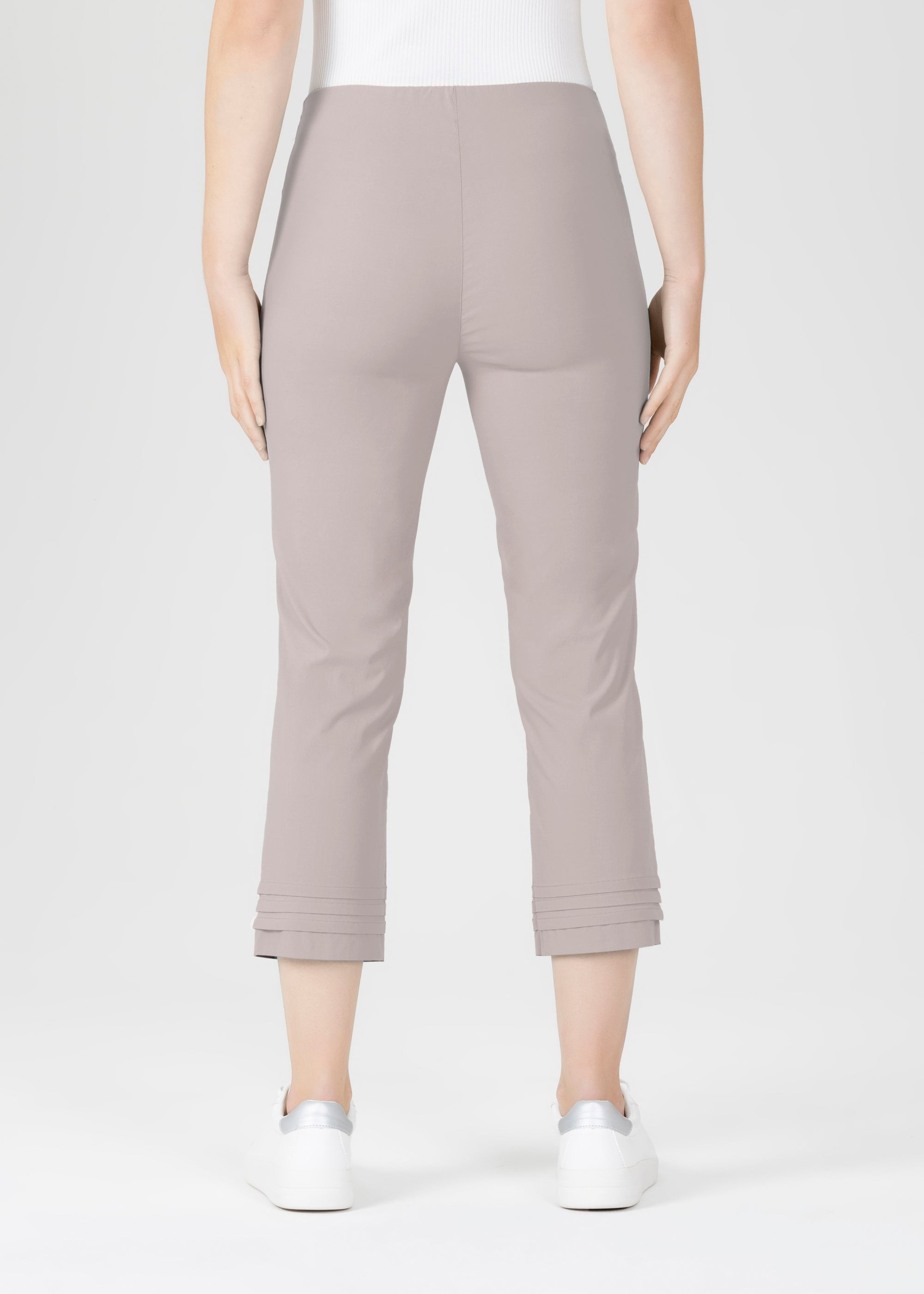 Stehmann Ina 6/8-Hose simply taupe Straight Fit Bengaline