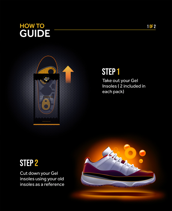 Crep Protect Insoles Gel Einlegesohlen EU 42,5-44 mit Dämpfung