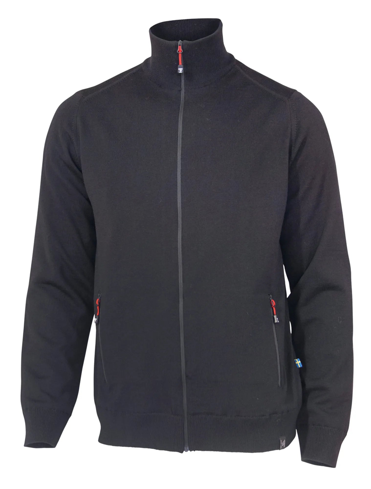 Ivanhoe York Full Zip Windbreaker Unisex Schwarz Merinowolle