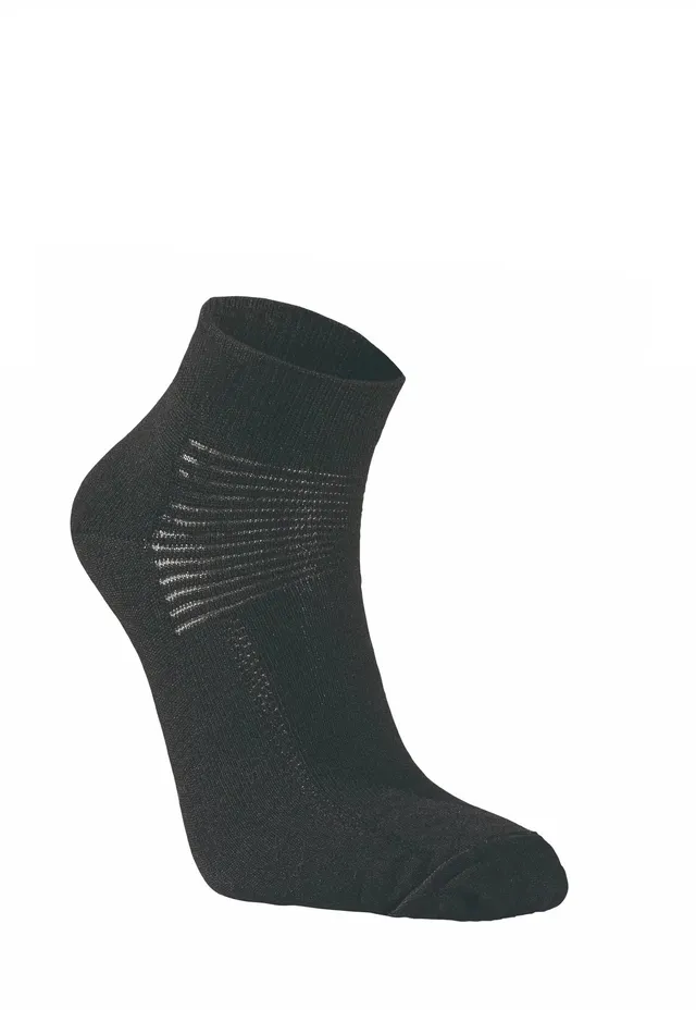 Ivanhoe Wool Sock Low Wollsocken Schwarz 90% Merino