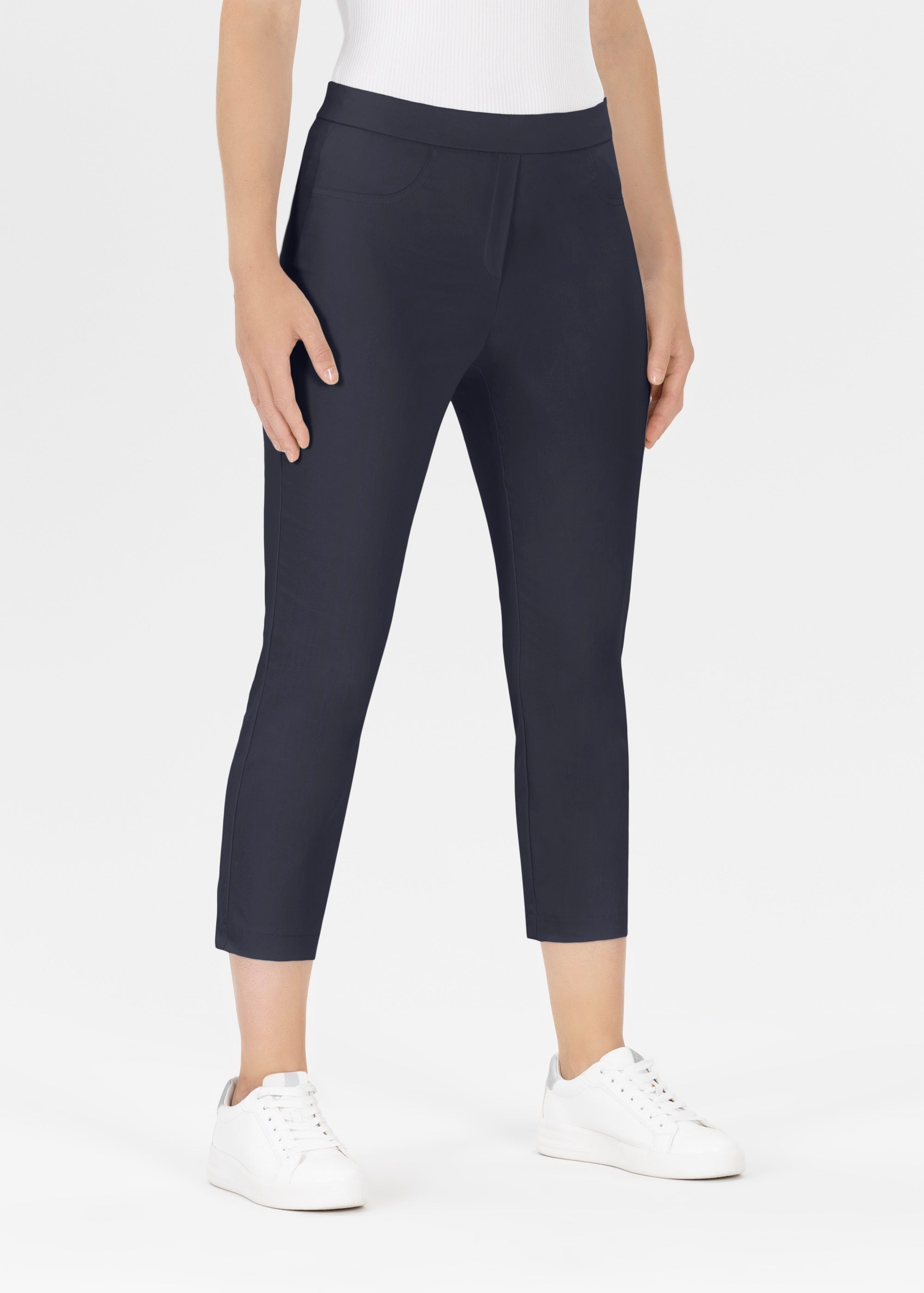 Stehmann Loli Stretchhose marine Slim Fit 6/8-Länge 38