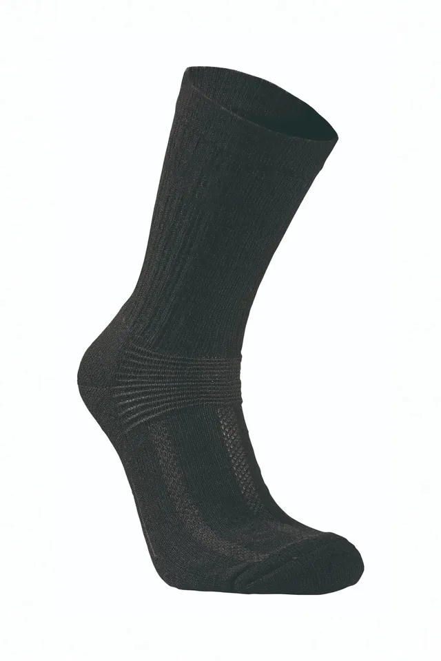 Ivanhoe Wool Sock Trekk Wandersocken Black Frottee