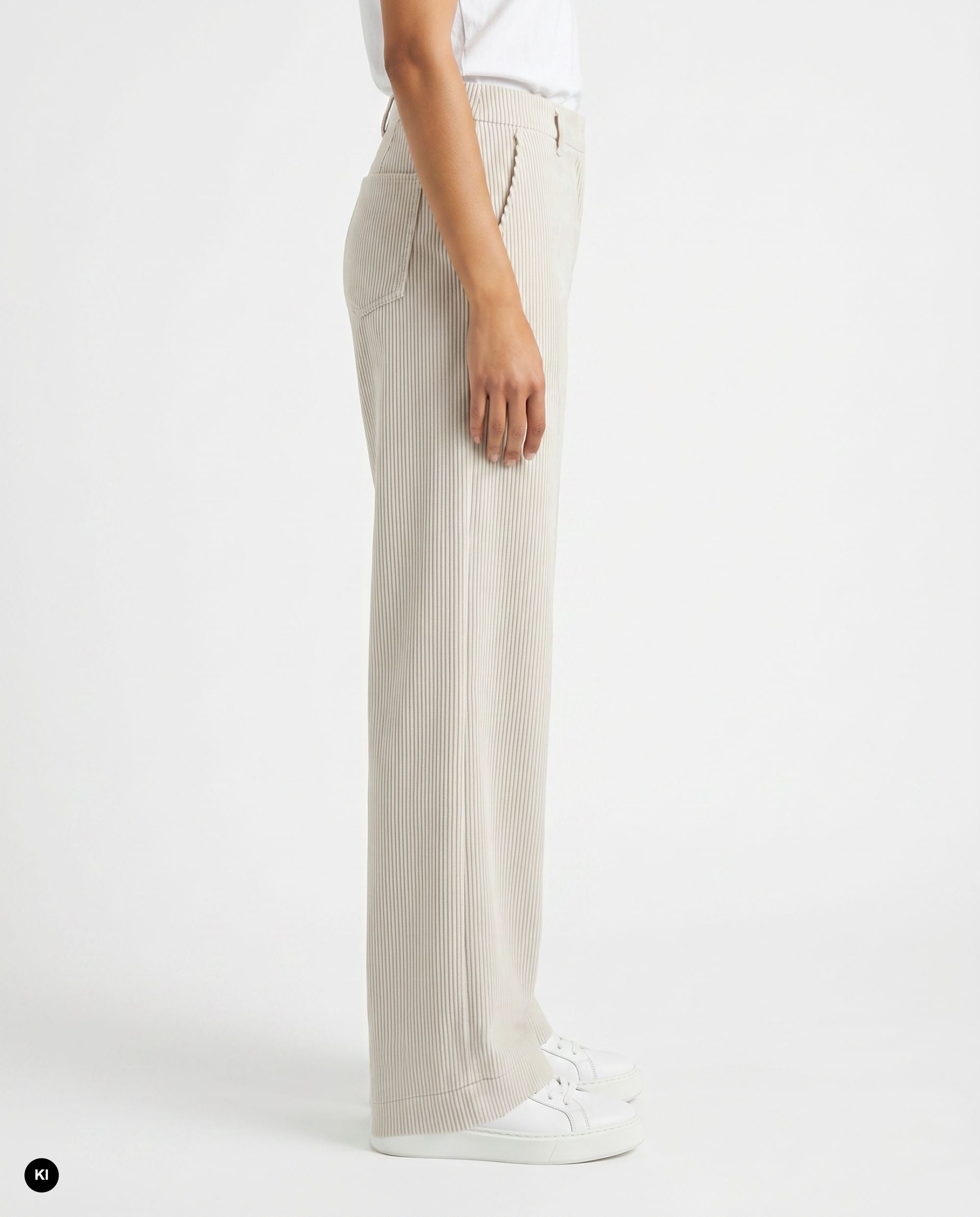 Stehmann Felicia Relaxed Fit Hose ecru Wide-Leg Cord