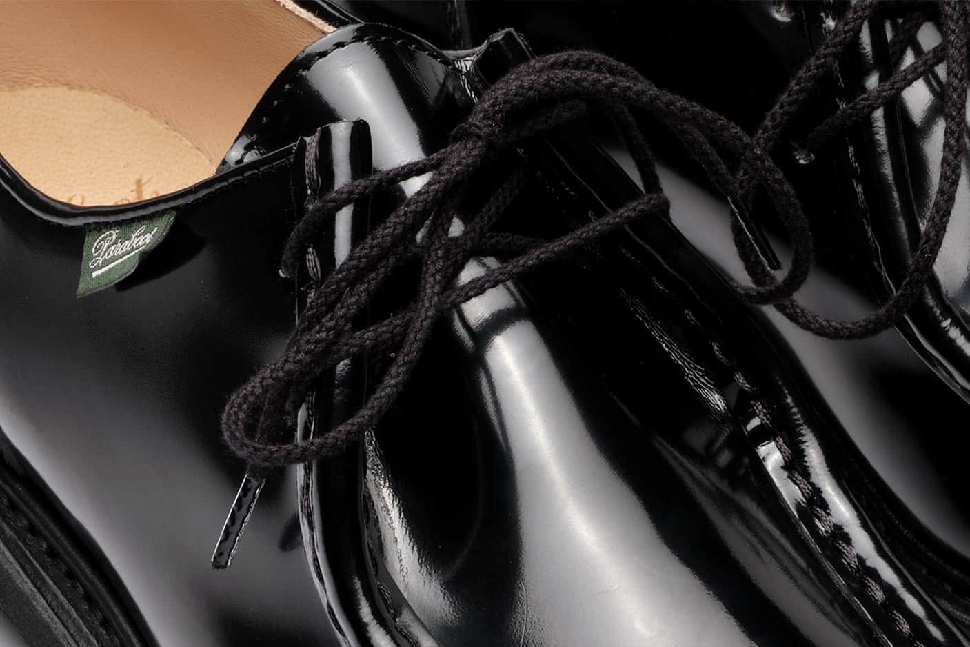 Paraboot Michael Derby Griff Noire Gloss Schwarz
